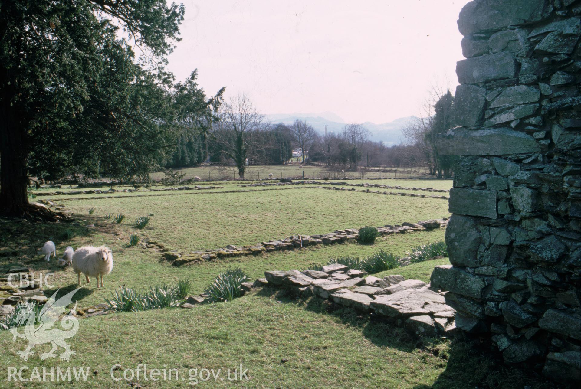 Colour slide showing Cymmer Abbey.