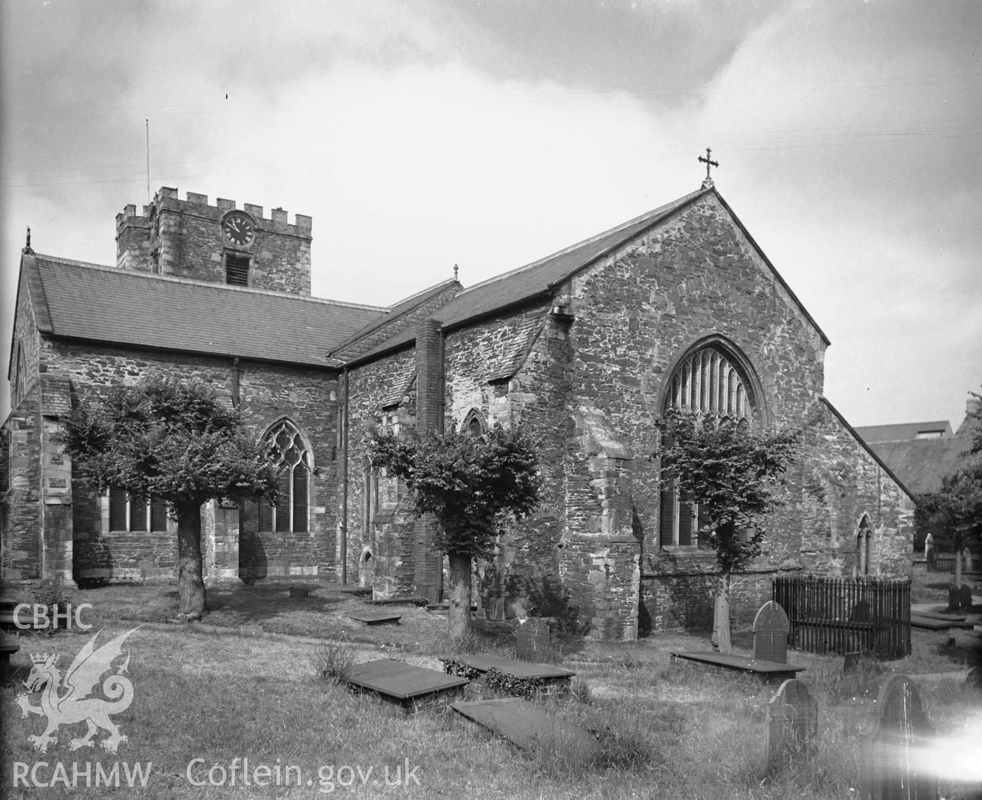 General view of St Marys Church Conwy taken in 10.09.1951.