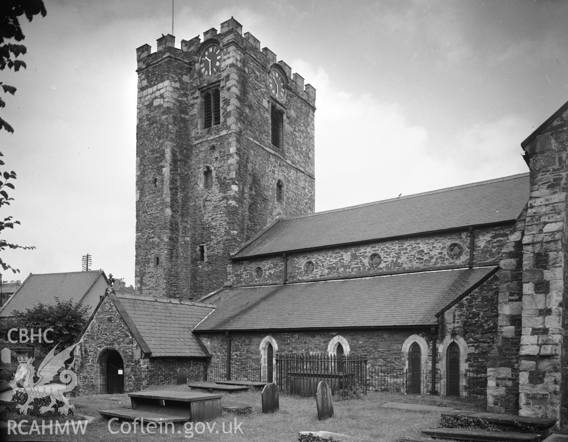 General  view of St Marys Church Conwy taken in 10.09.1951.