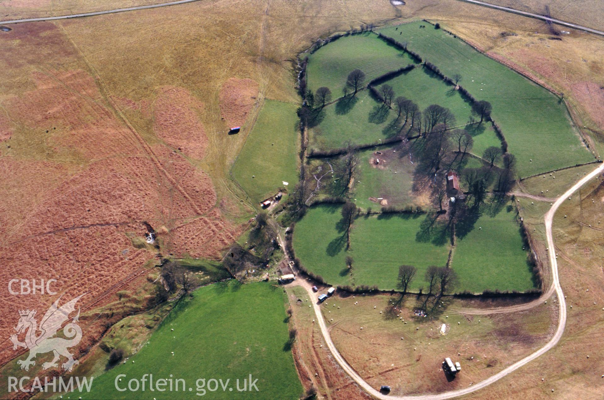 RCAHMW colour oblique aerial photograph of Cefn Paul. Taken by C R Musson on 12/04/1995