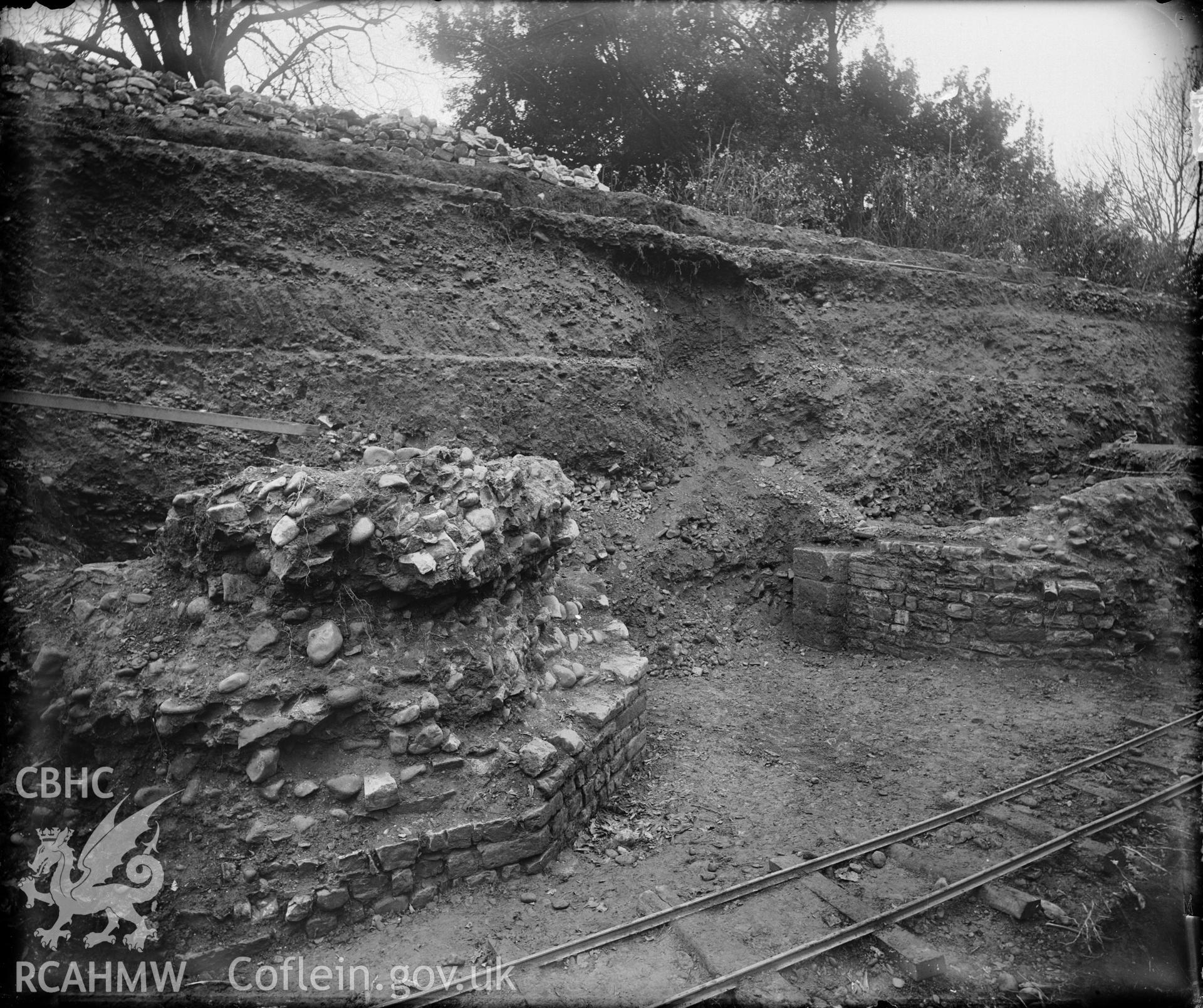 Cardiff Castle Roman Gateway Ministry of Works Coll. NAccp154-158