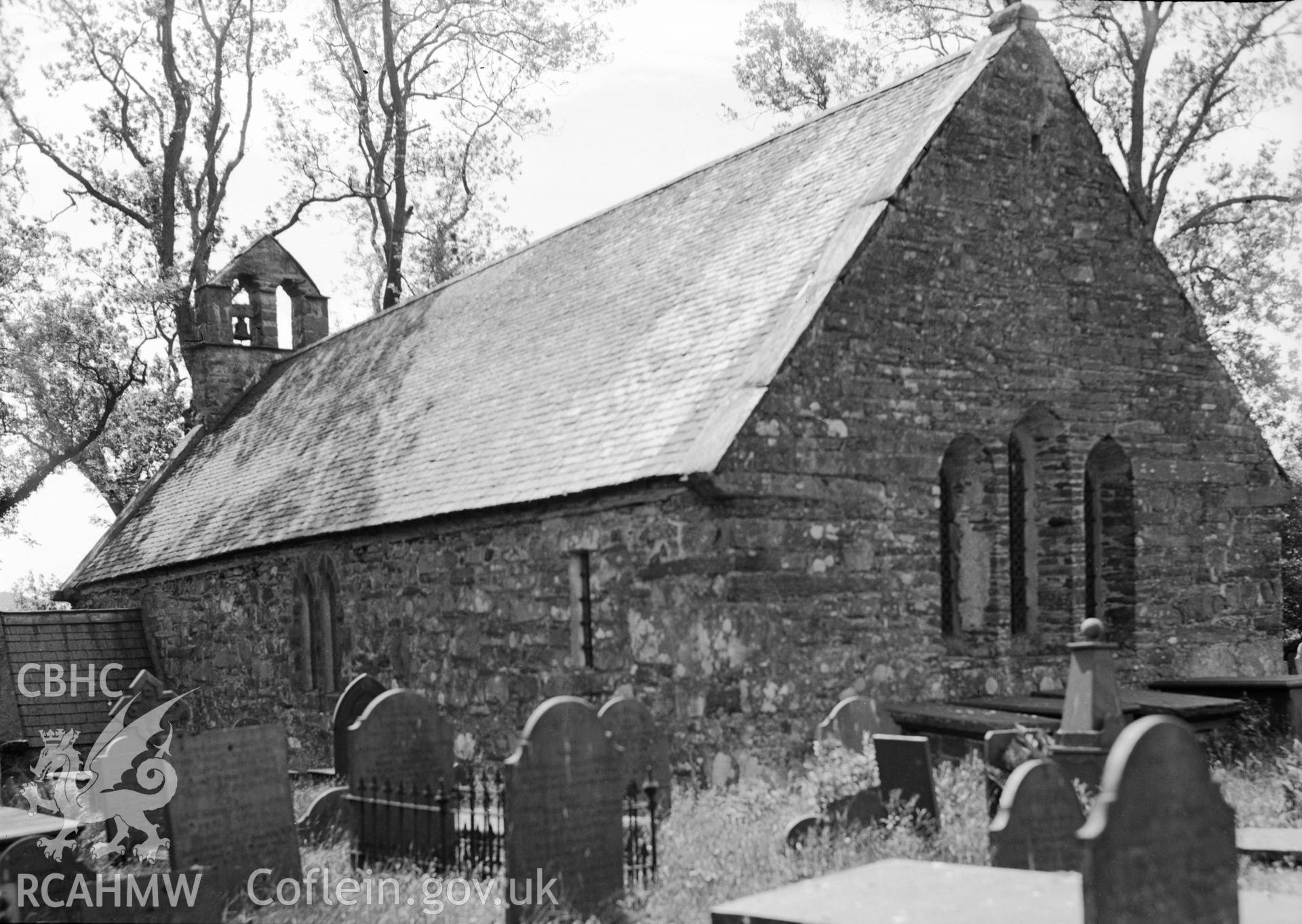 Exterior view of St Brothen's  Church, Llanfrothen taken 07.06.1941.