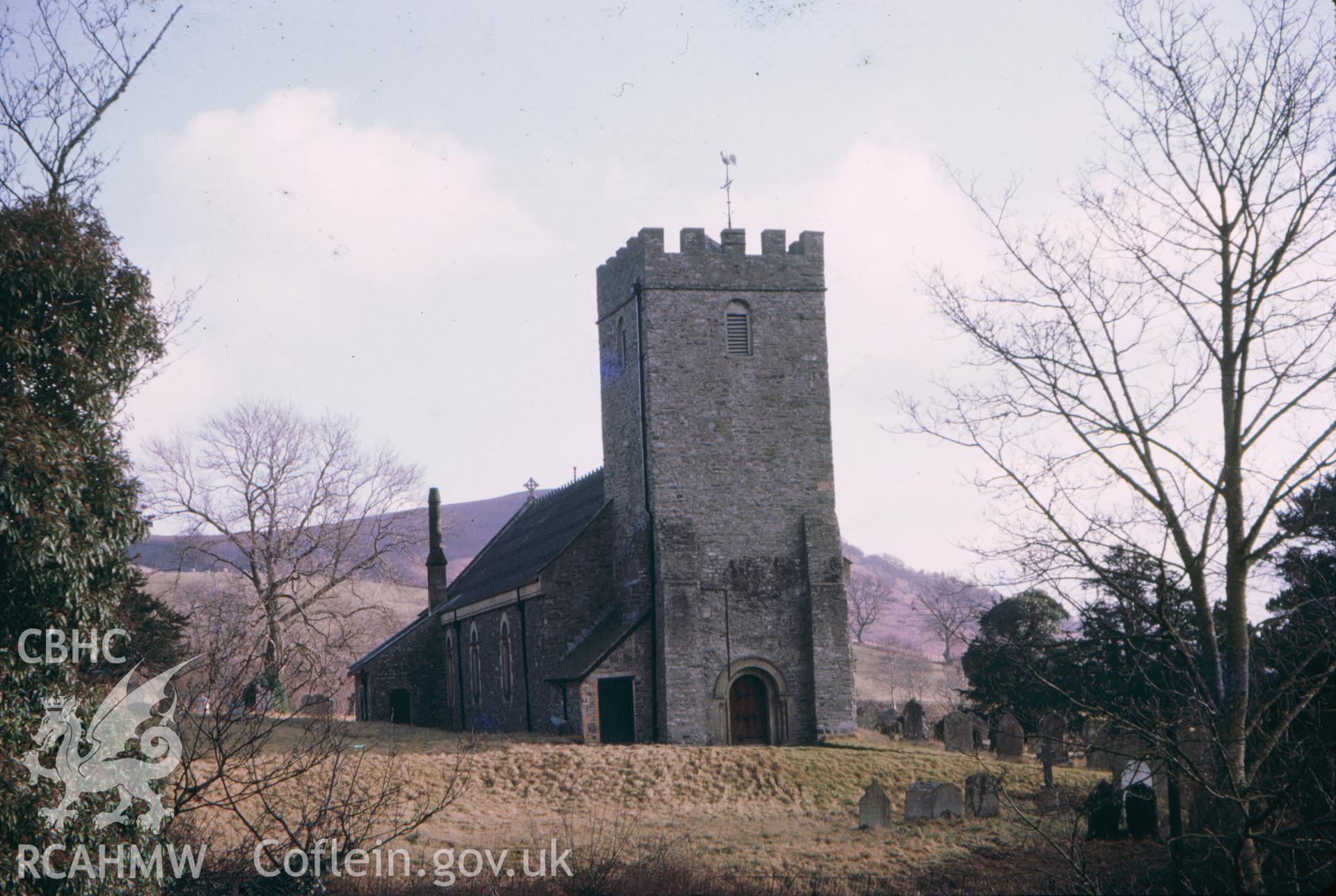 Colour slide showing Nantmel Church.