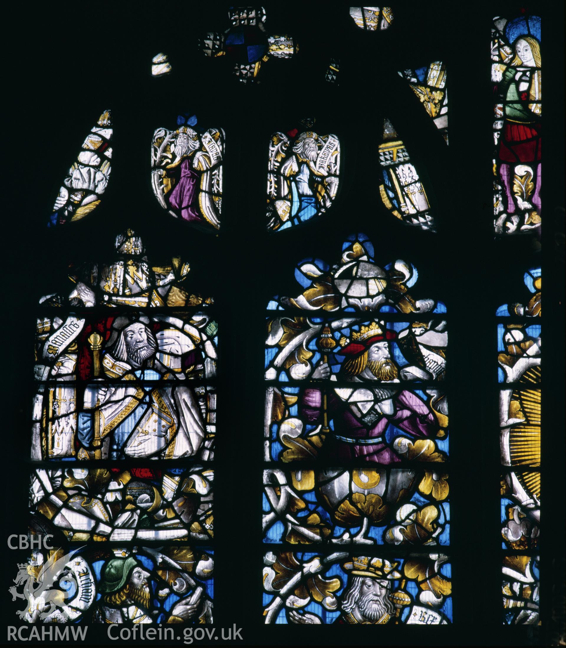 Interior: Stained glass window detail
