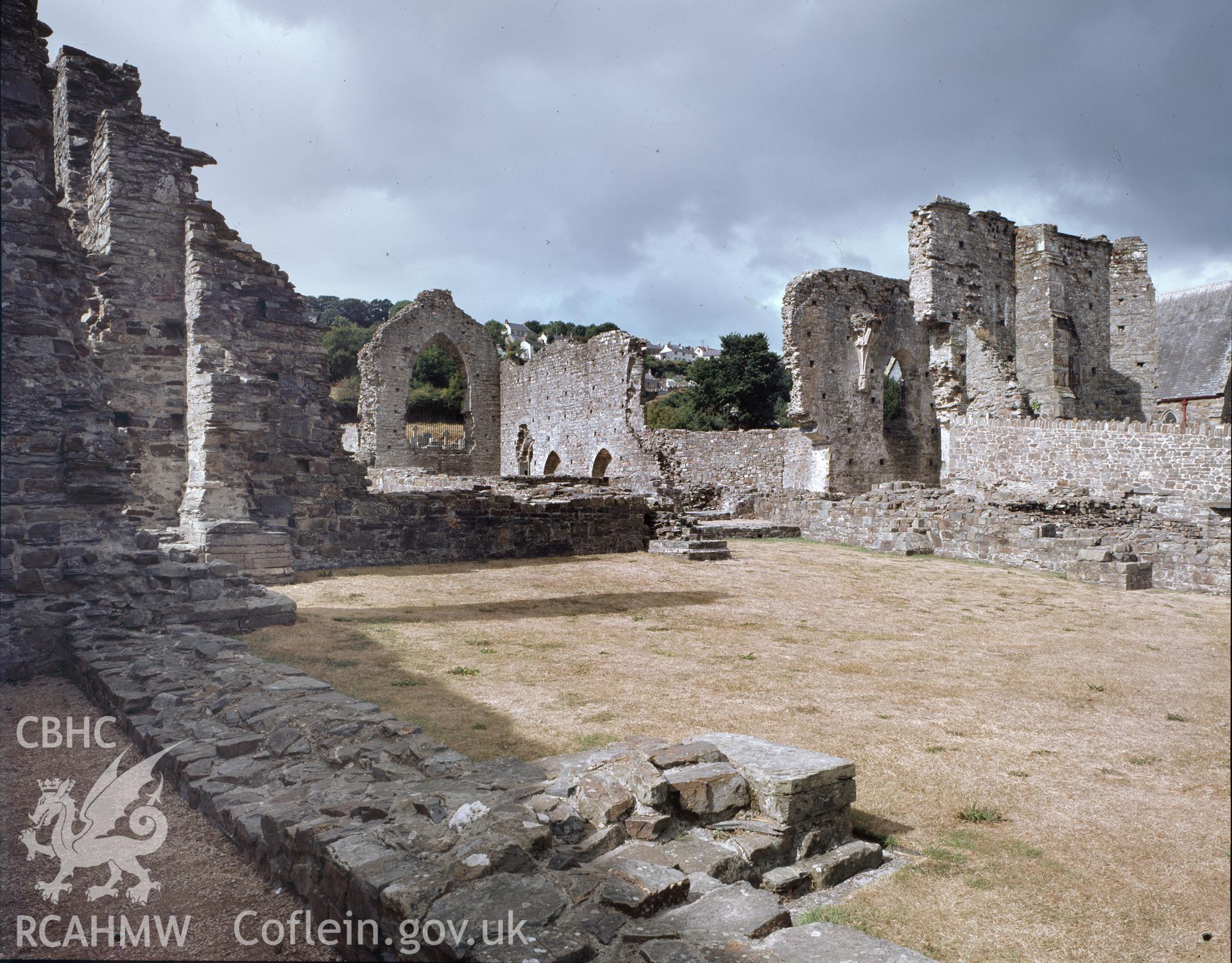 Colour view of St Dogmaels Abbey.
