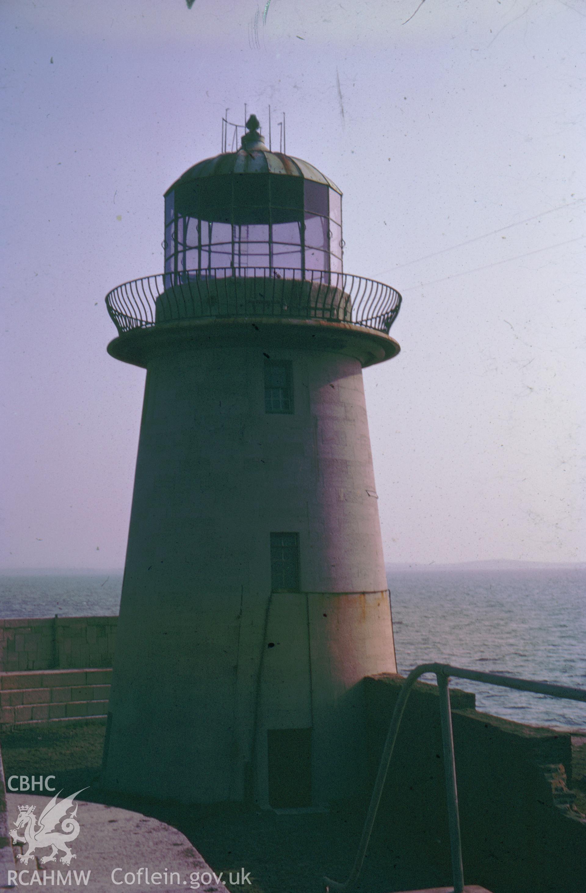 Colour slide showing general view of Salt Island Lighthouse.