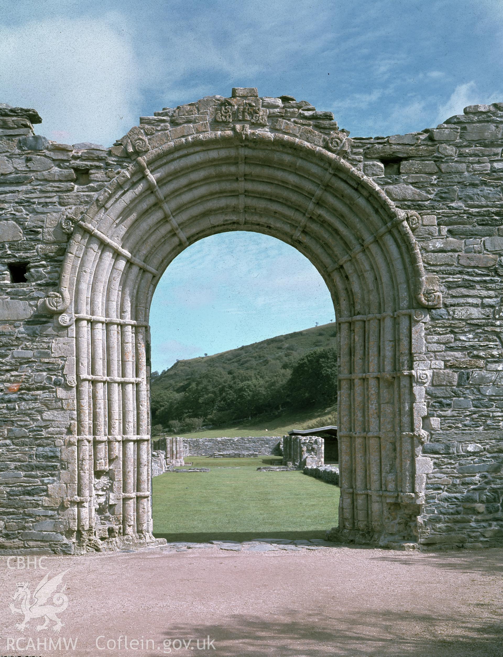 Colour view of Strata Florida Abbey.