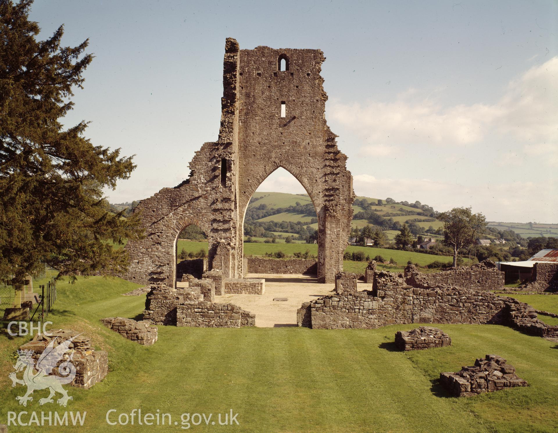Colour view of Talley Abbey.