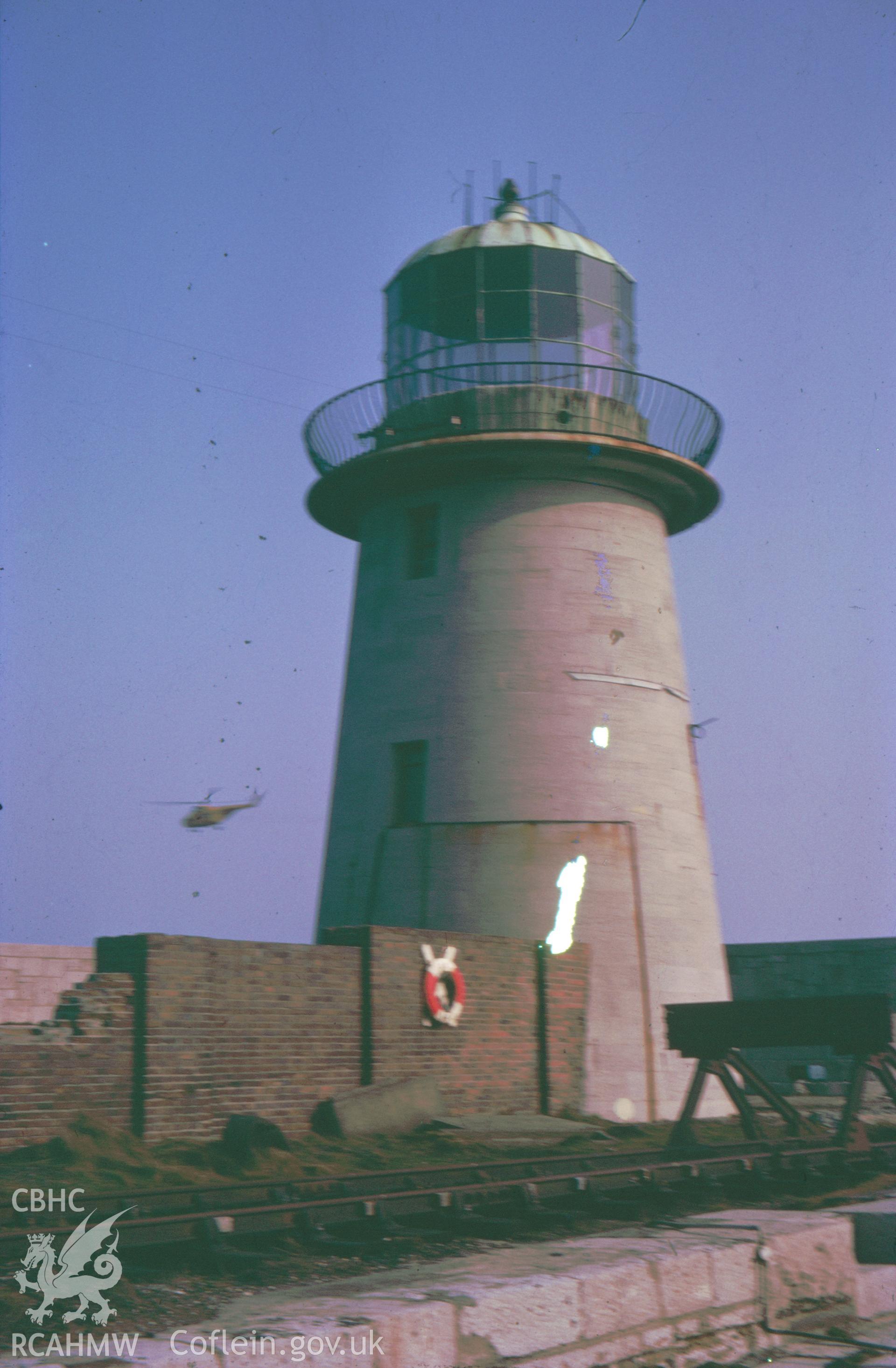 Colour slide showing general view of Salt Island Lighthouse.