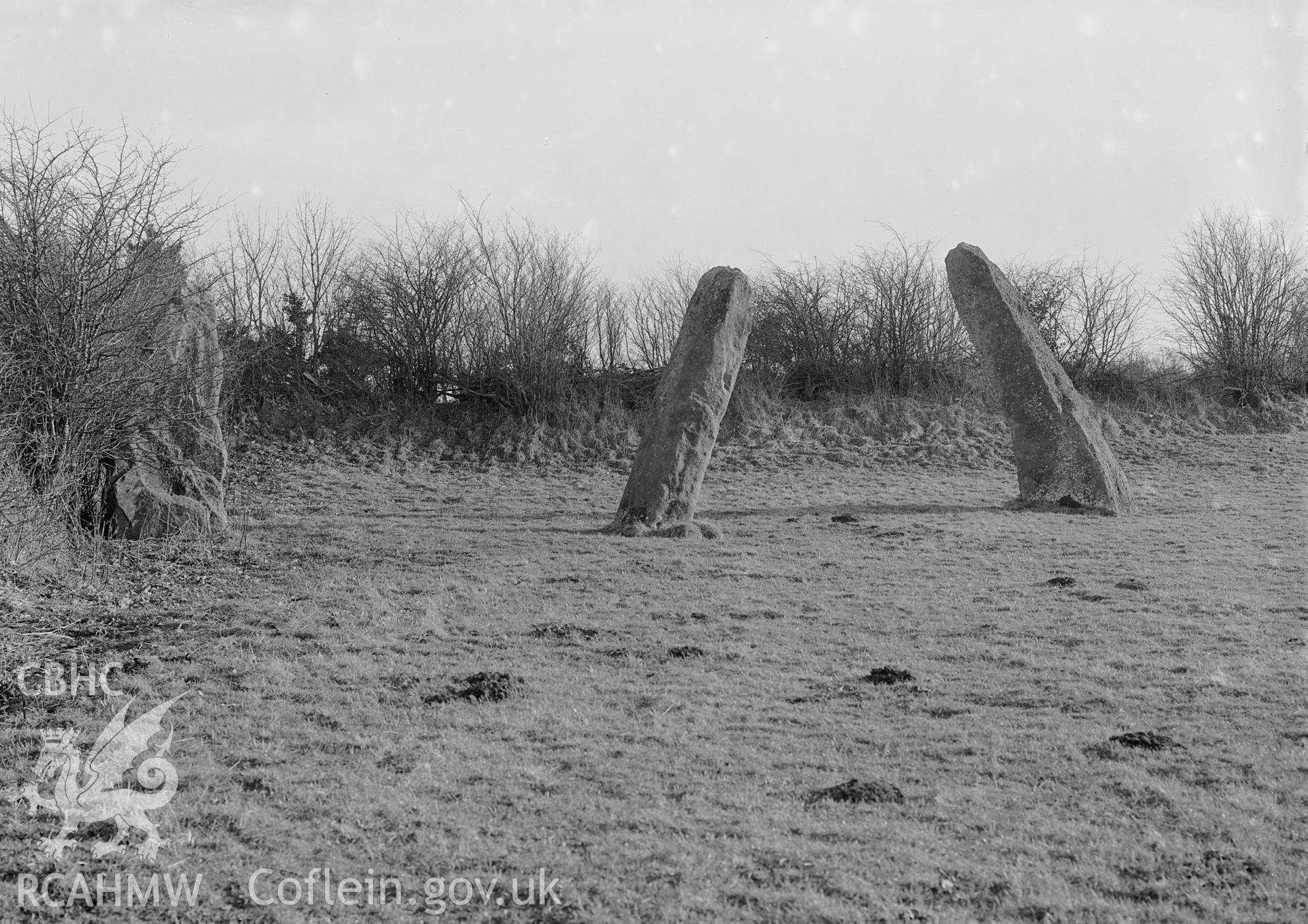 View of Harold's Stone in Trellech taken by W A Call.
