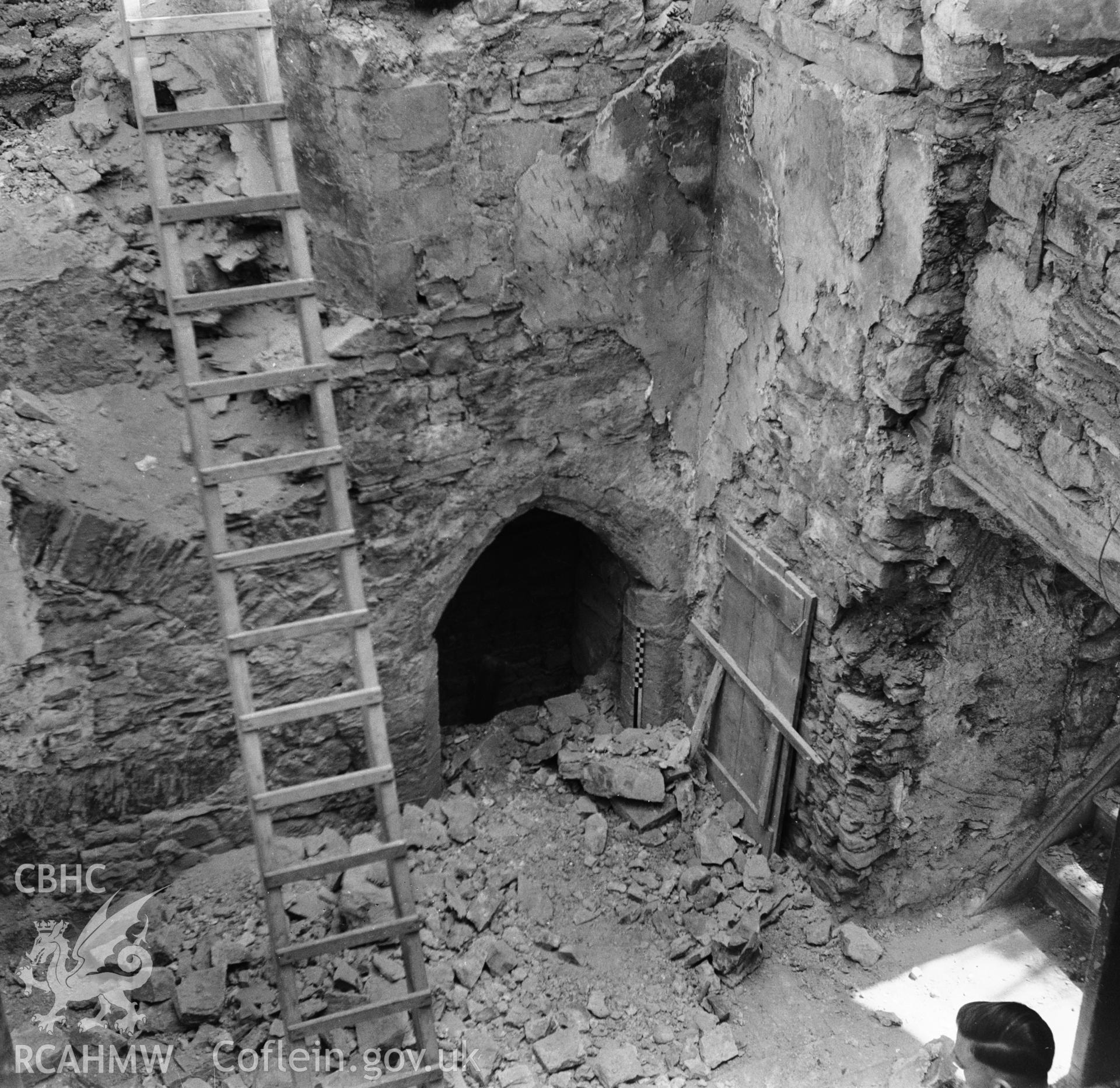Site of St Mary's Church, photo showing an interior doorway.