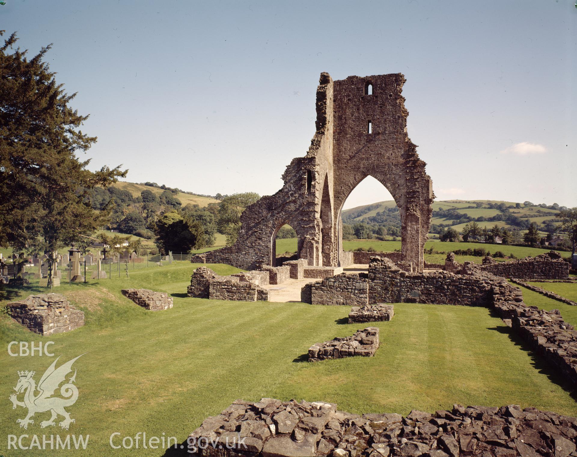 Colour view of Talley Abbey.