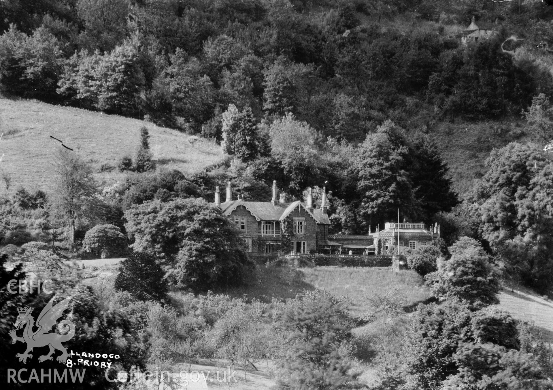 Landscape view of Llandogo Priory.