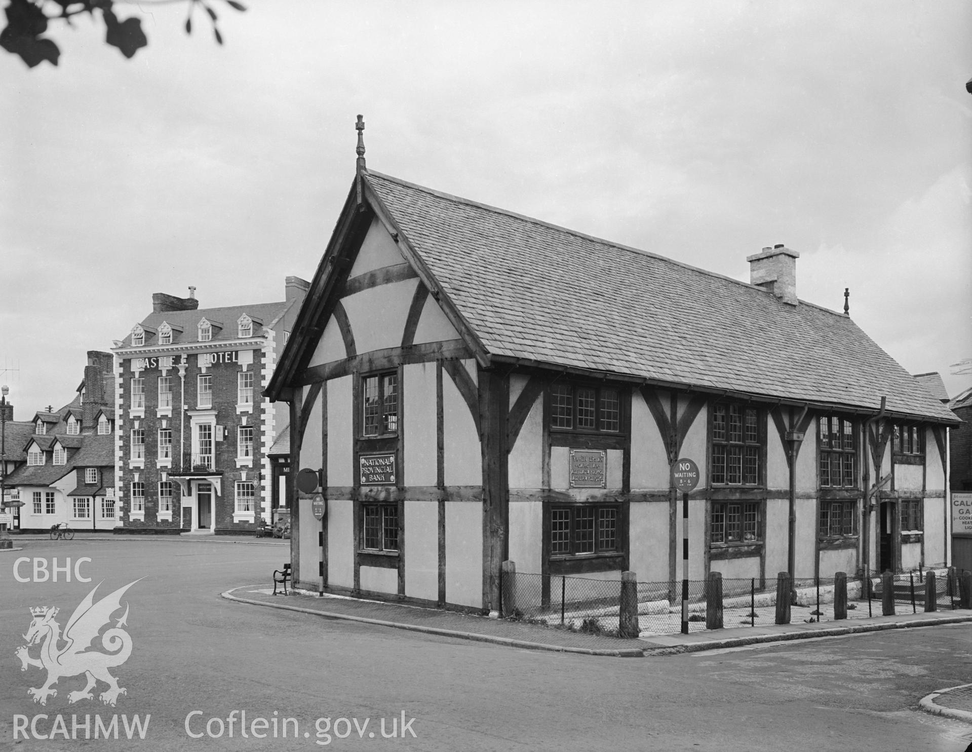 One black and white photograph of National Provincial Bank, Ruthin.