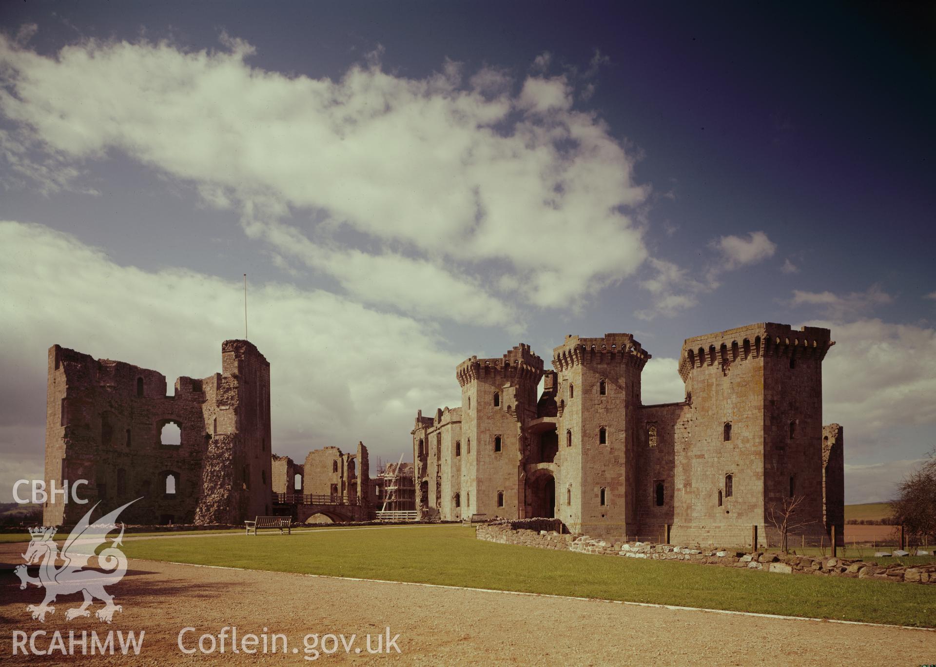 D.O.E photograph of Raglan Castle.