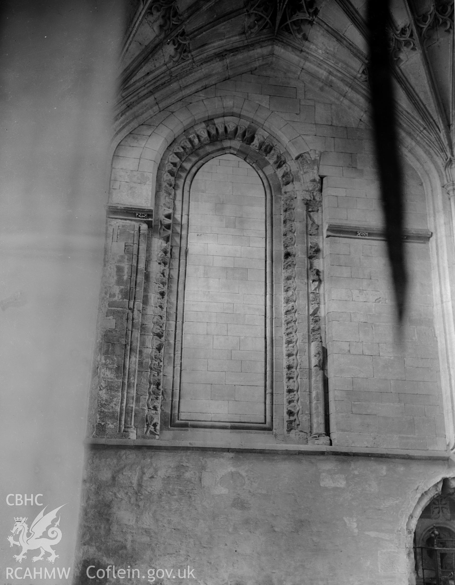 Interior view showing blocked east window of choir in Trinity Chapel.
