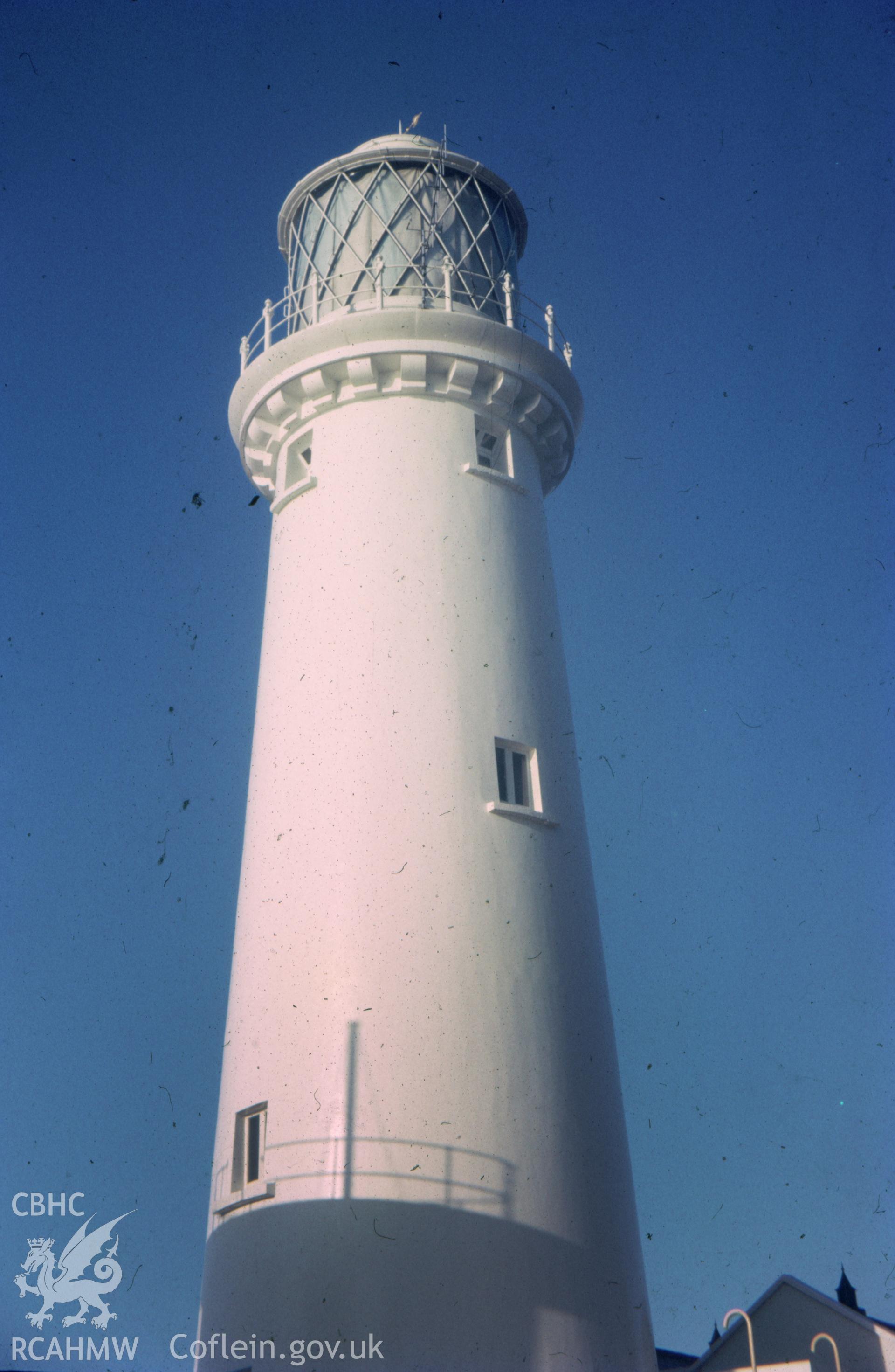 Colour slide showing South Stack Lighthouse.