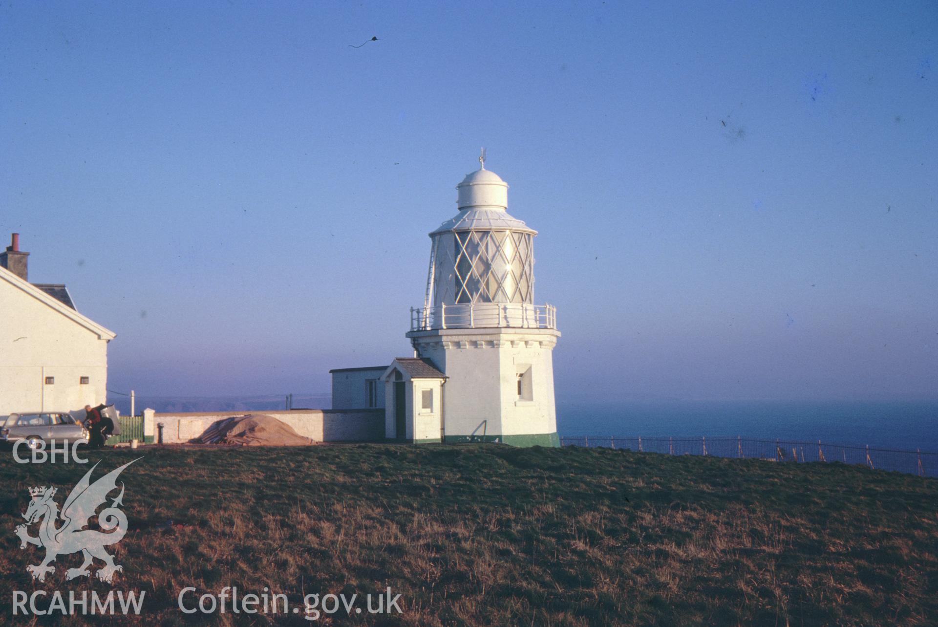 Colour slide showing St Ann's Lighthouse.