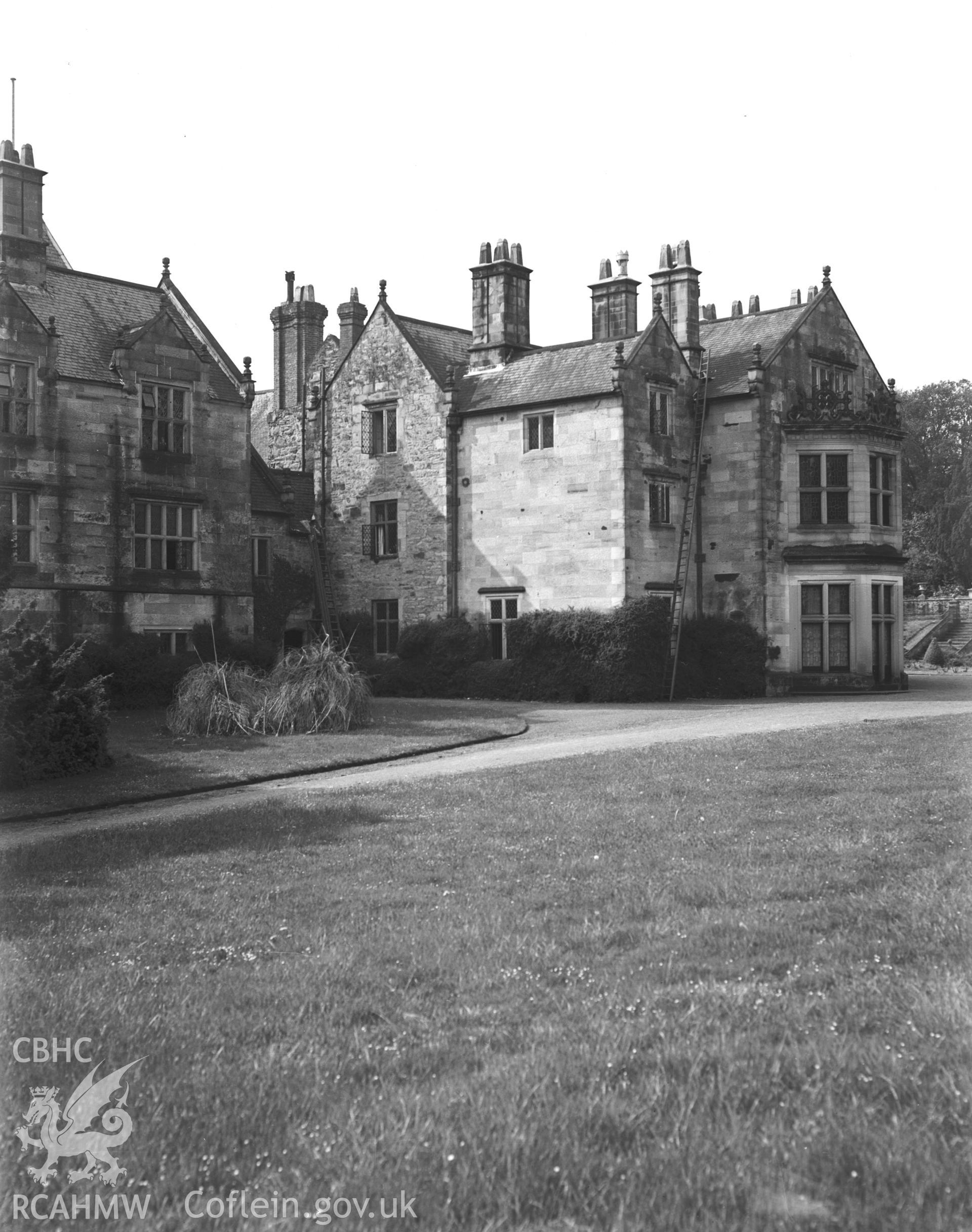 Mostyn Hall, view of house from the north east, taken on  May 1942.