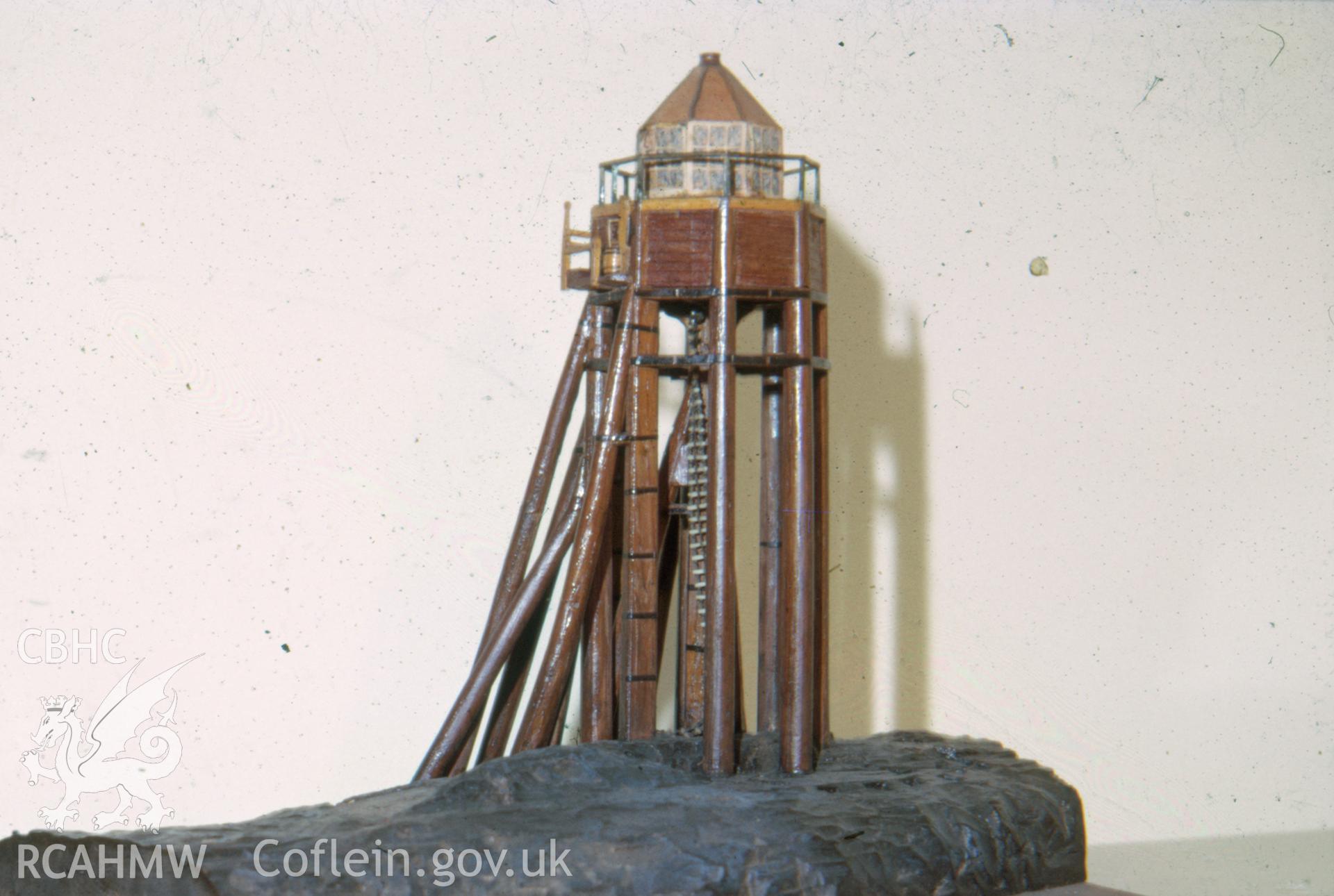 Colour slide showing model of the eighteenth-century lighthouse.