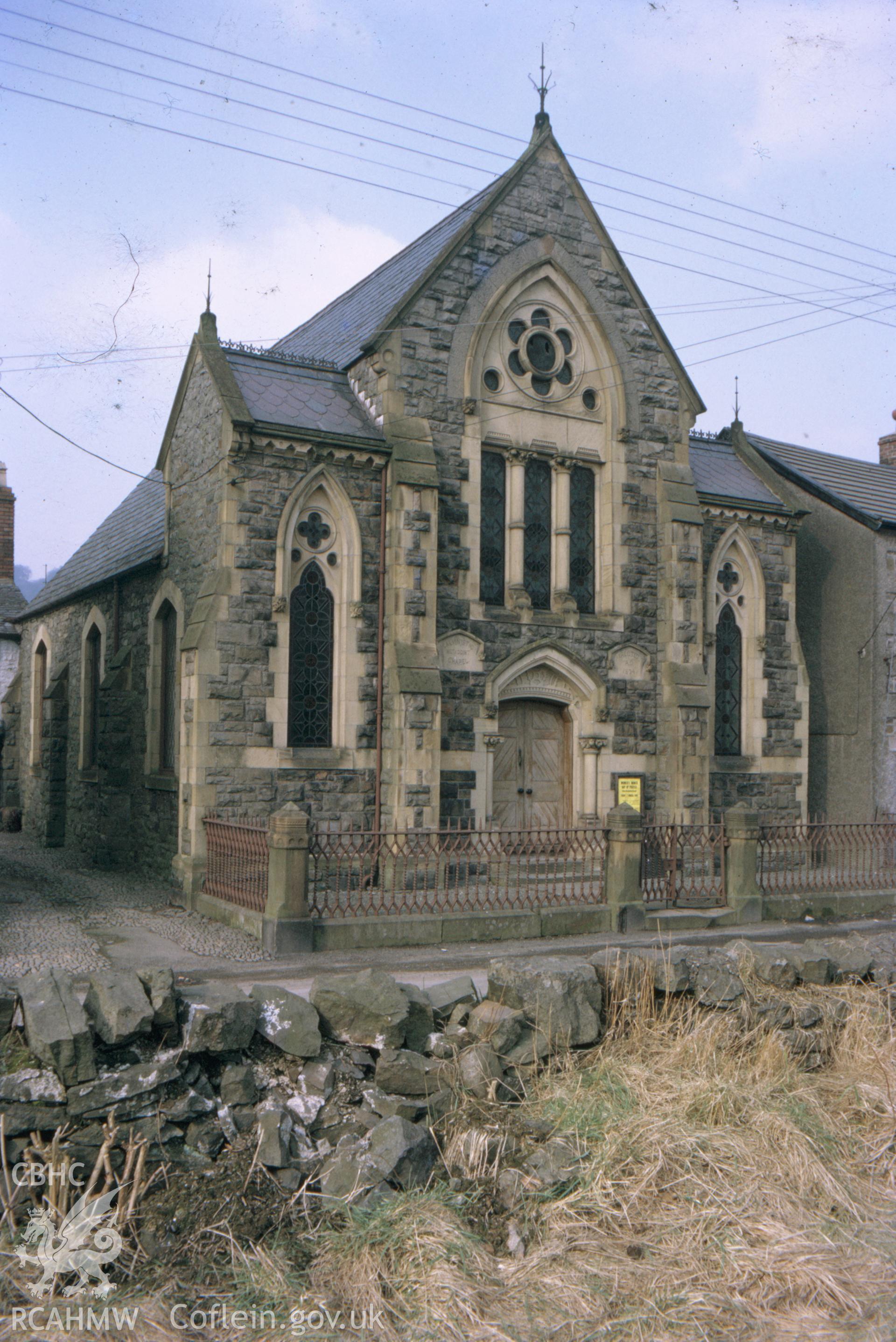 Colour slide showing Meifod Chapel.