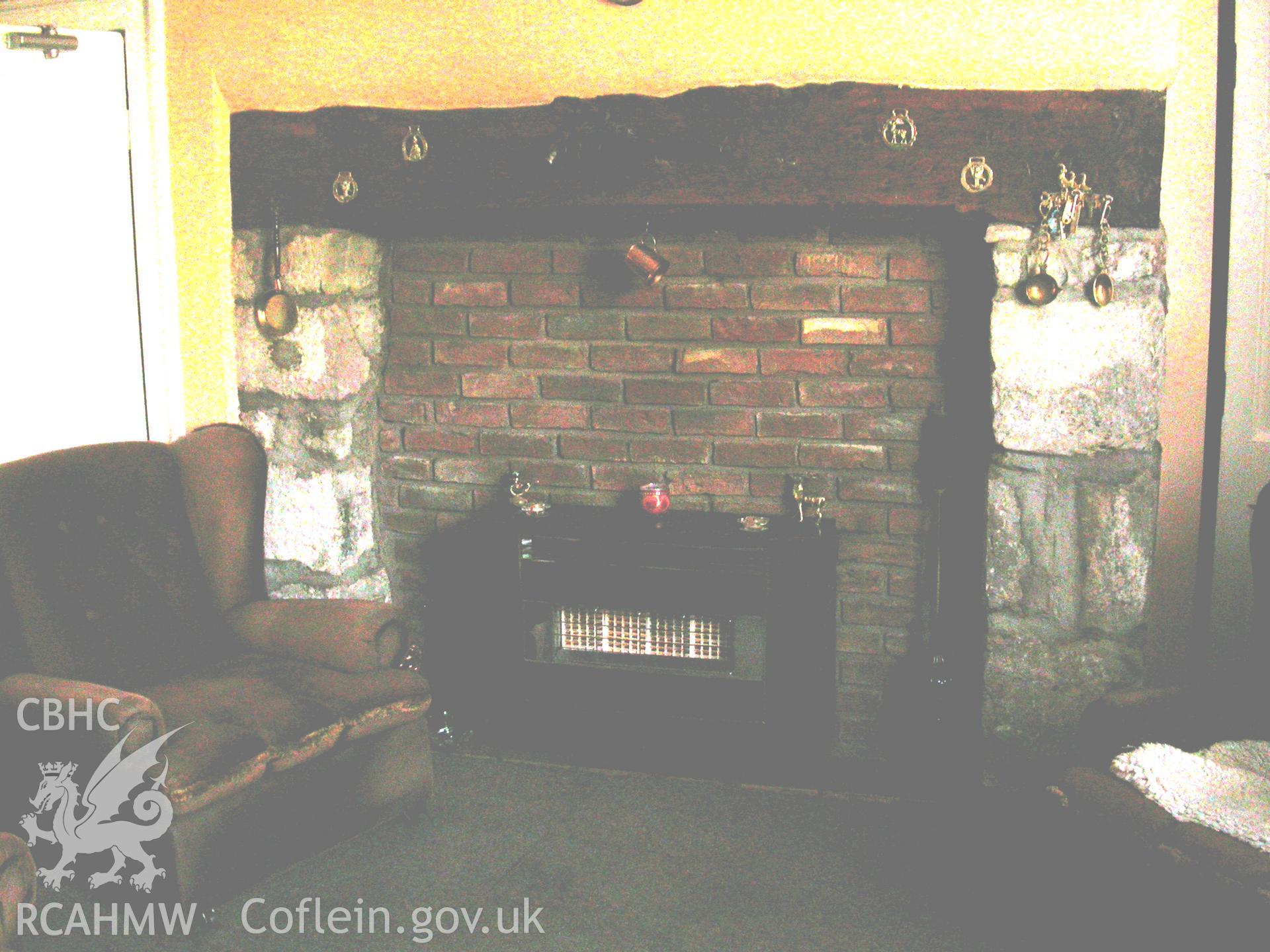 Hall fireplace.