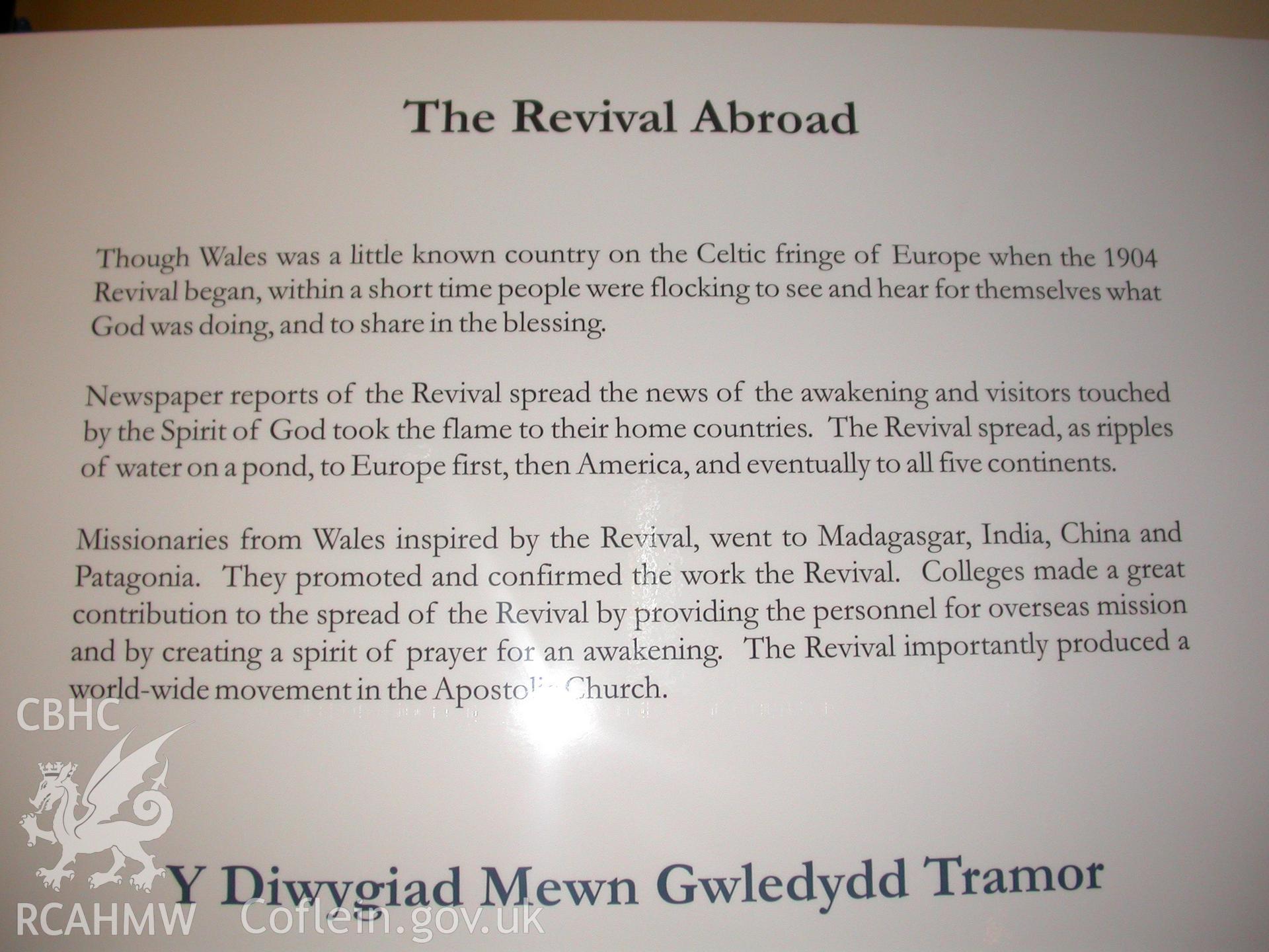 Board on the international effects of the 1904-05 Revival.