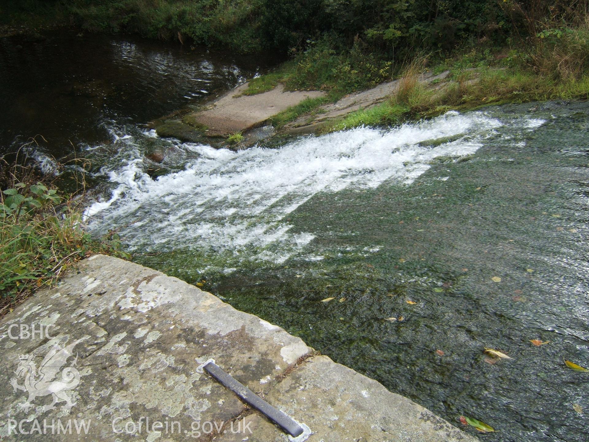 Weir looking downstream from the north.