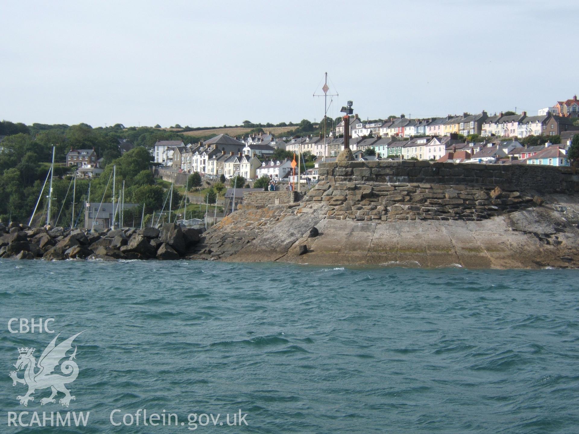 The three southern Newquay Terraces from the pierhead.