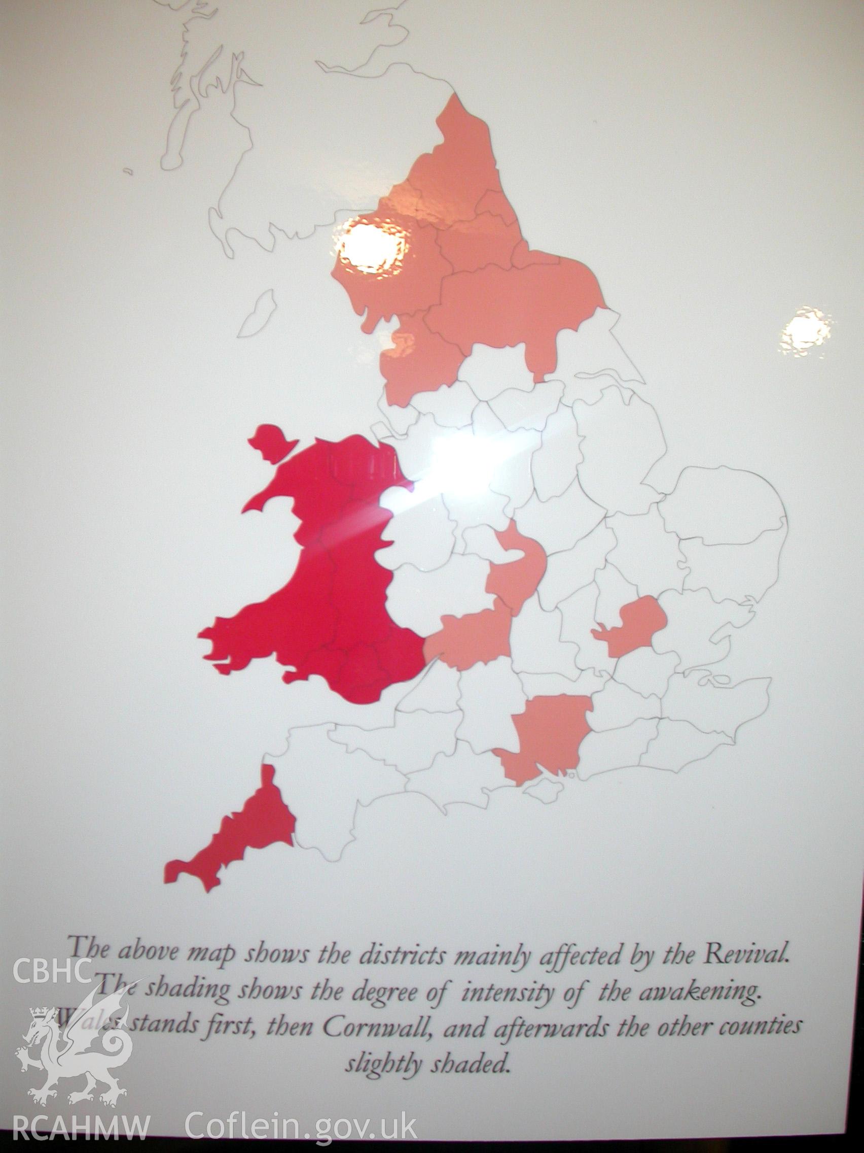 Revival Centenary exhibition map showing effect of 1904-05 Revival.