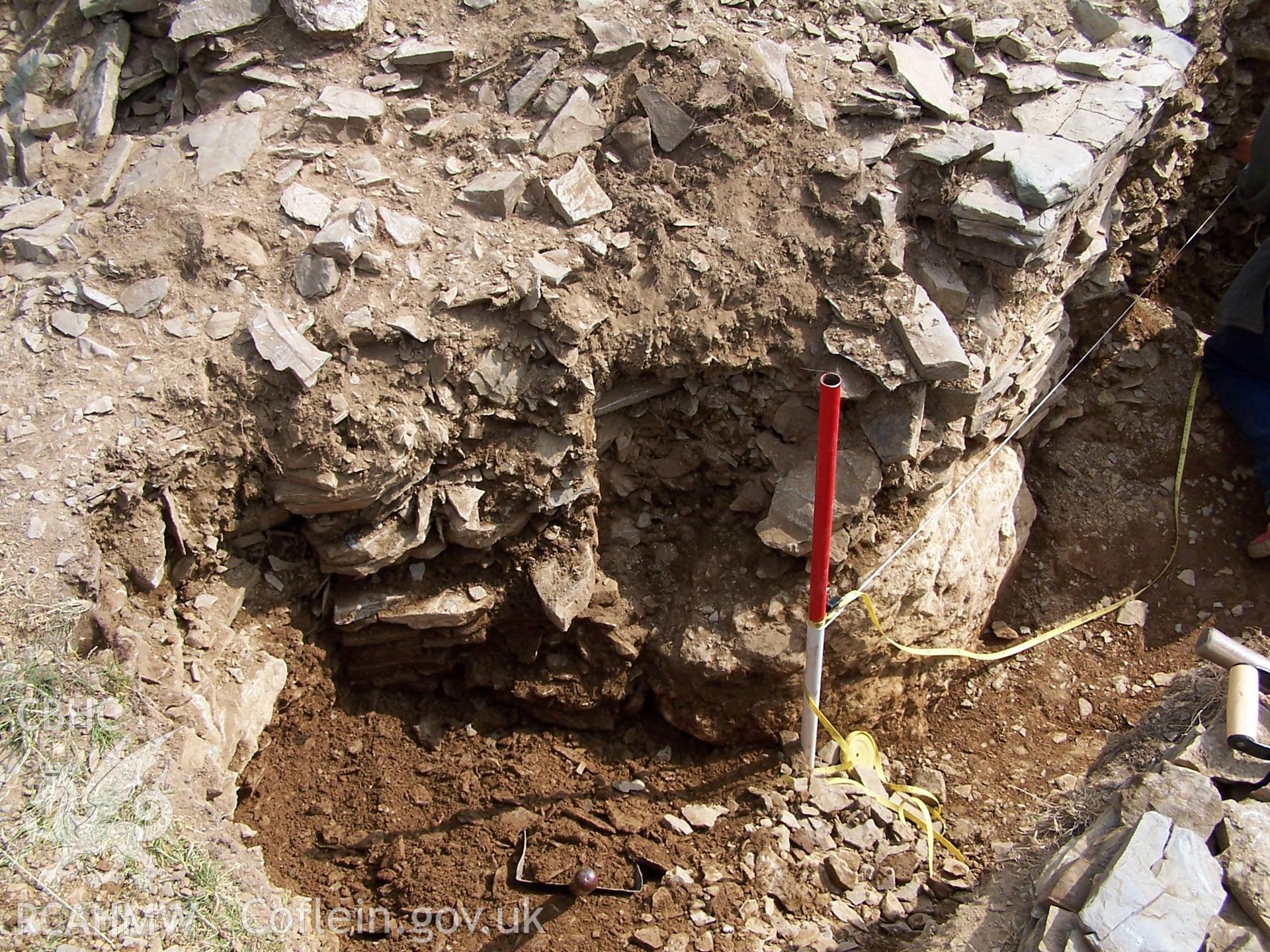 Excavations, July 2005: trench at SN6786843015.