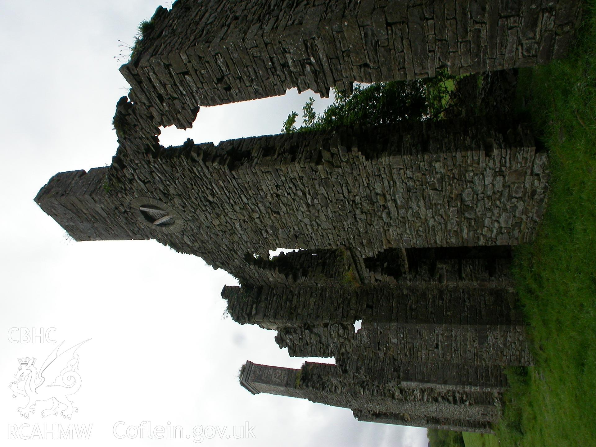 Ruin, N elevation, view from N-W.