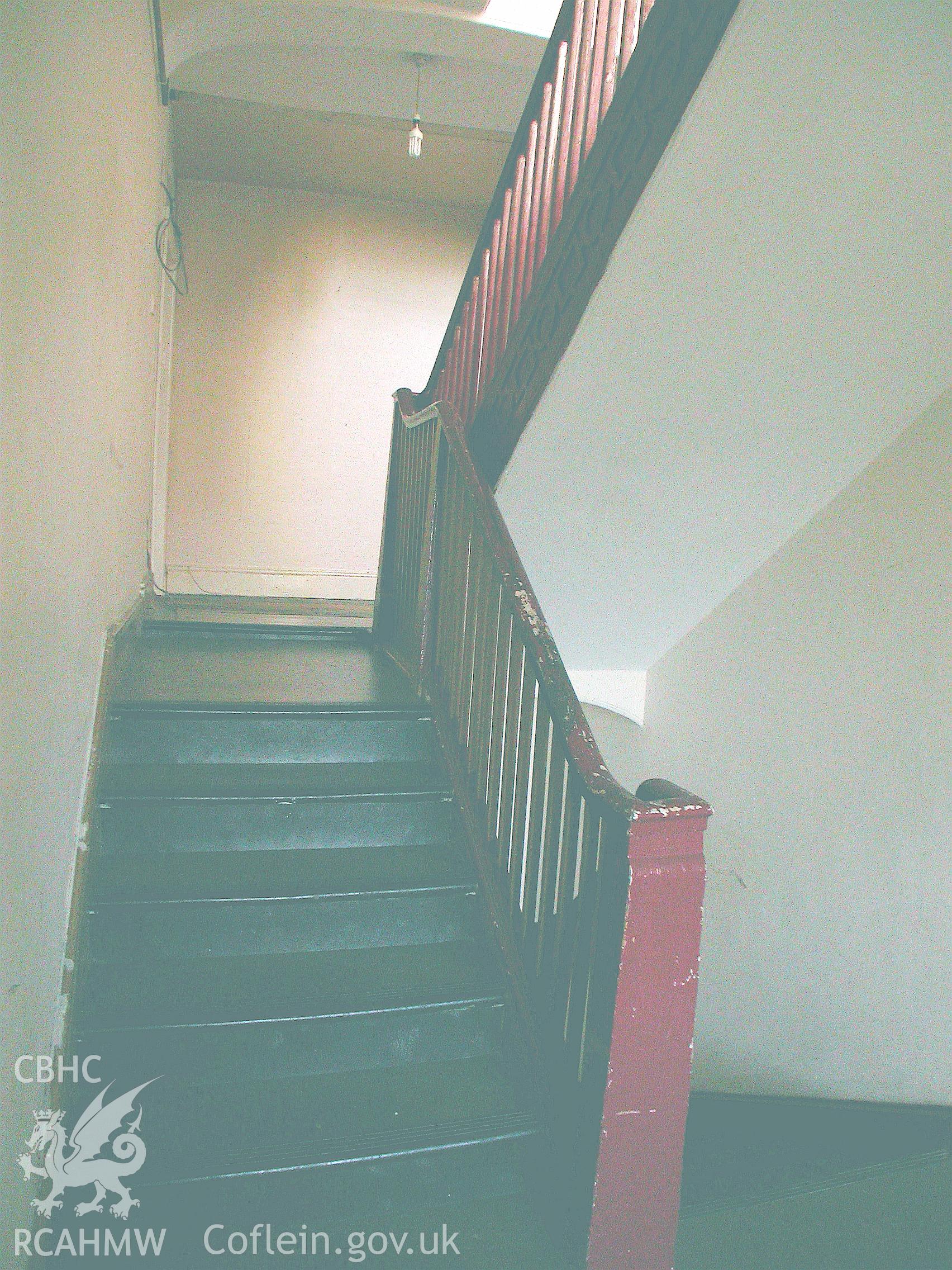 Interior stair, first-floor mezzanine.