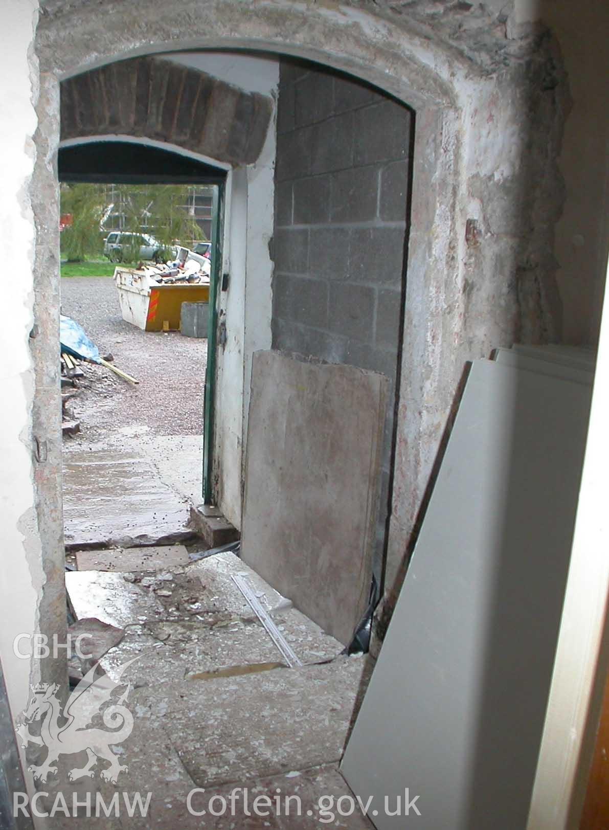 Doorway from Servant's-room to passage and arcade doorway beyond