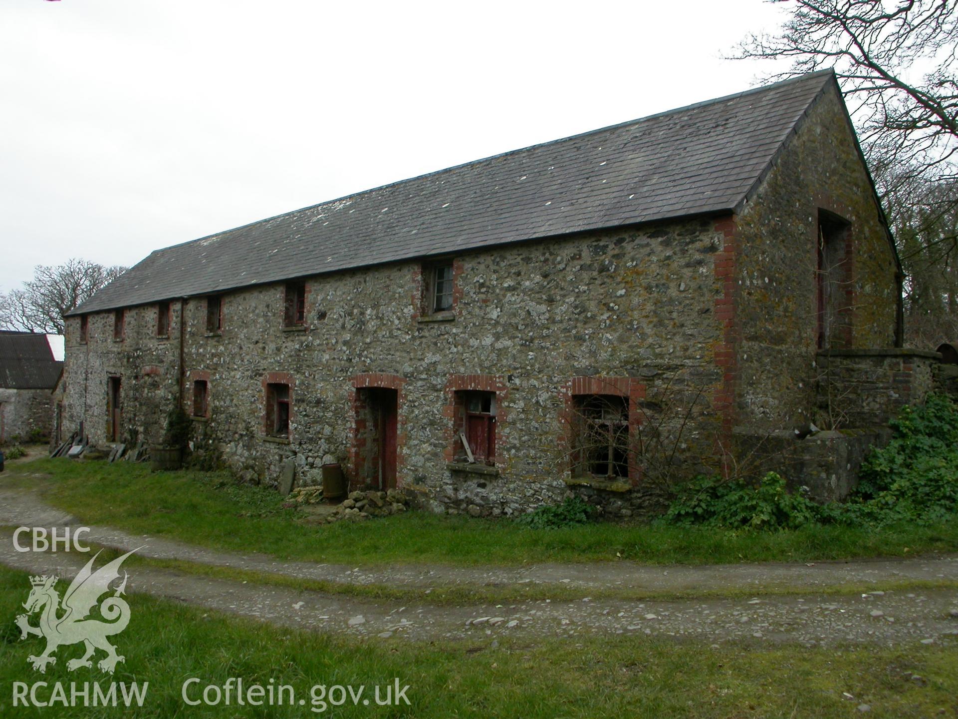 Barn/stable range, W elevation.