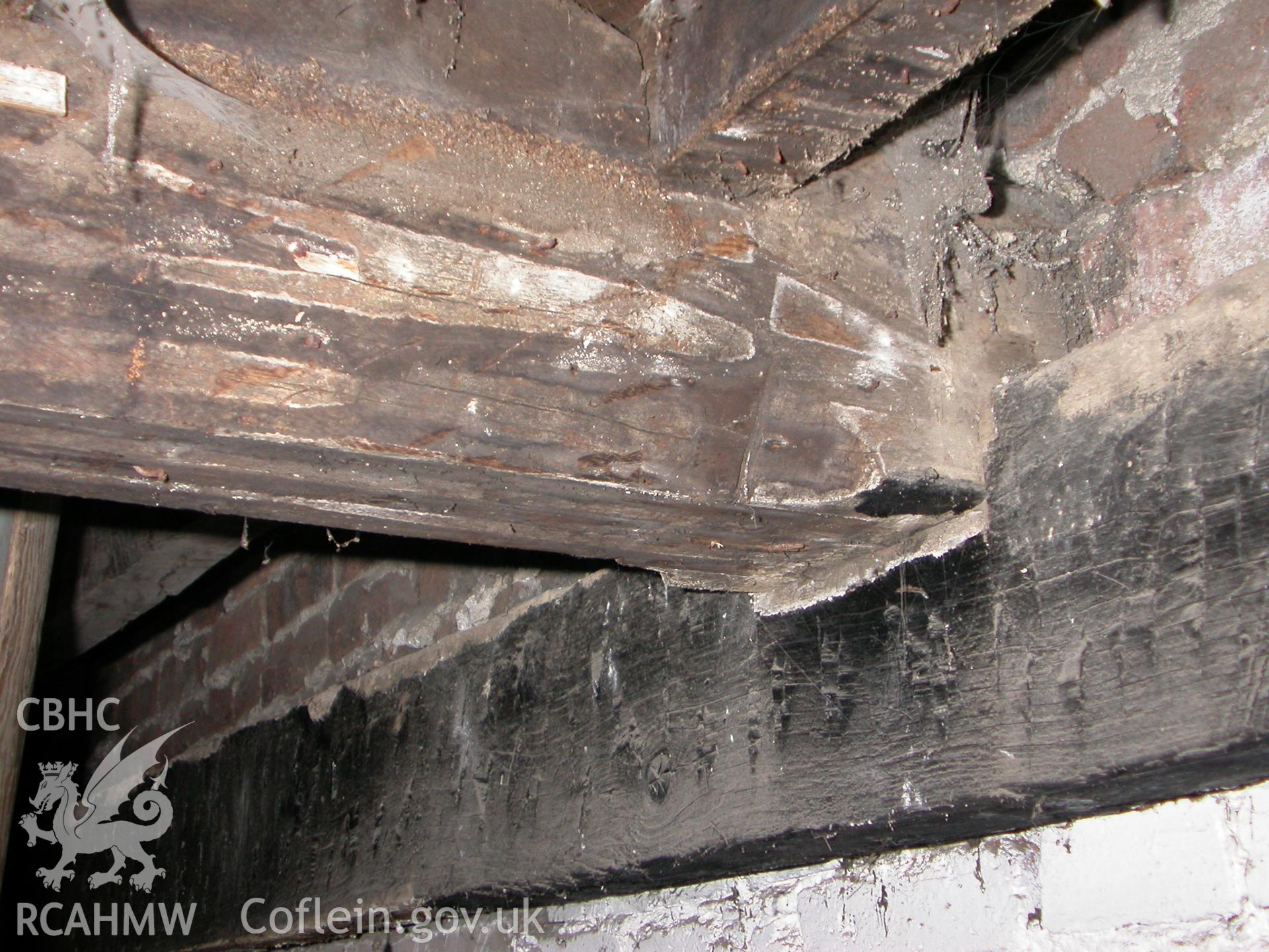 Ceiling-beam at S gable-end.