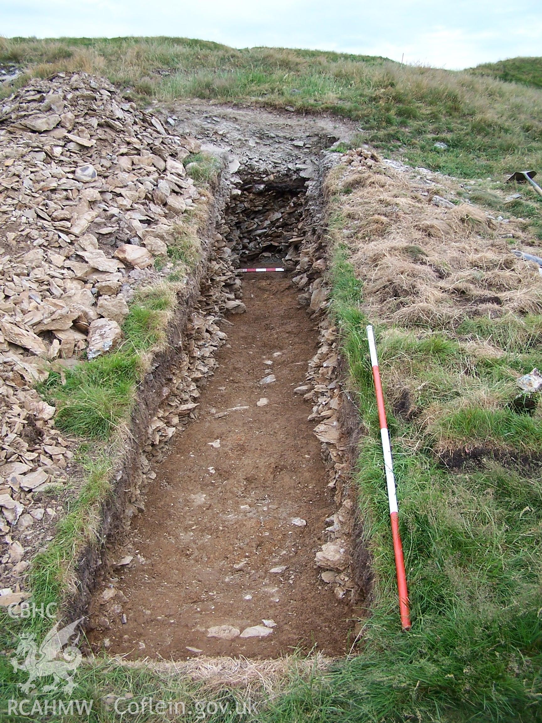 Excavations, July 2005: trench at SN6784383087.