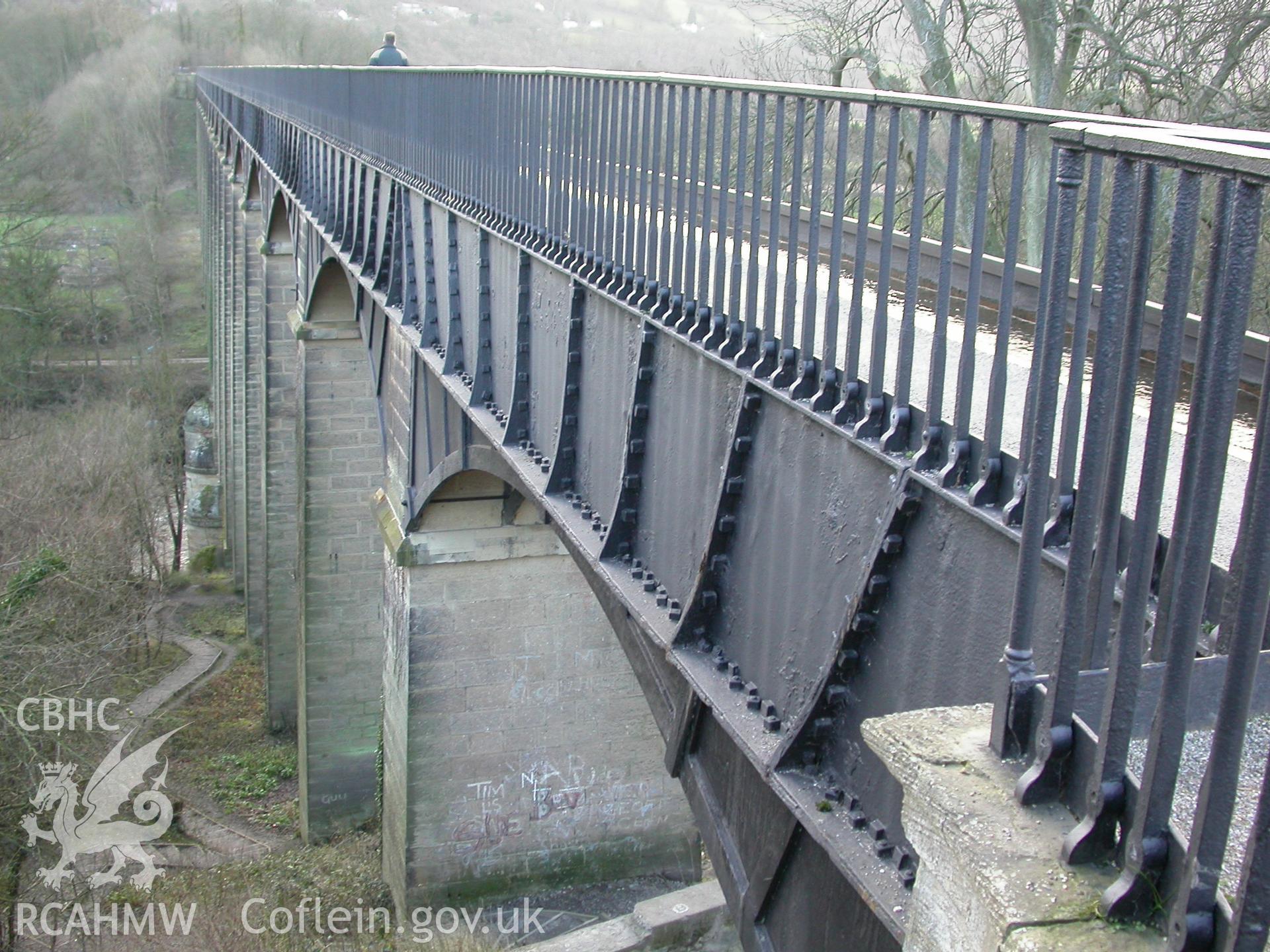 Cast-iron aqueduct spans and deck from the north-east.