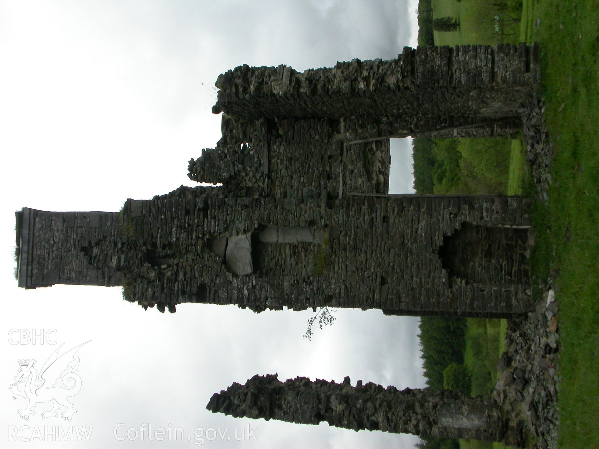 Ruin, old-wing interior of N gable-end.