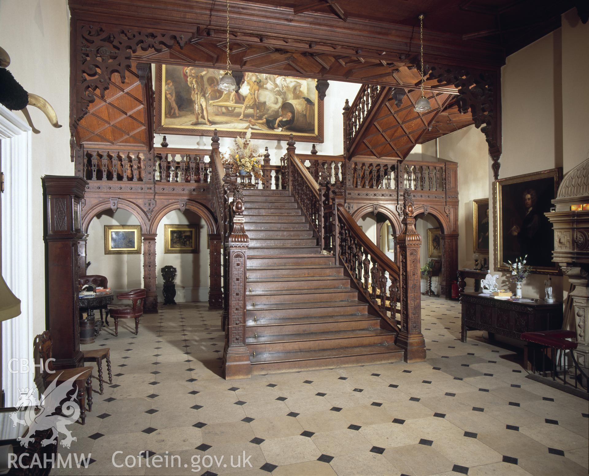RCAHMW colour transparency showing interior view of Stradey Castle, Llanelli.