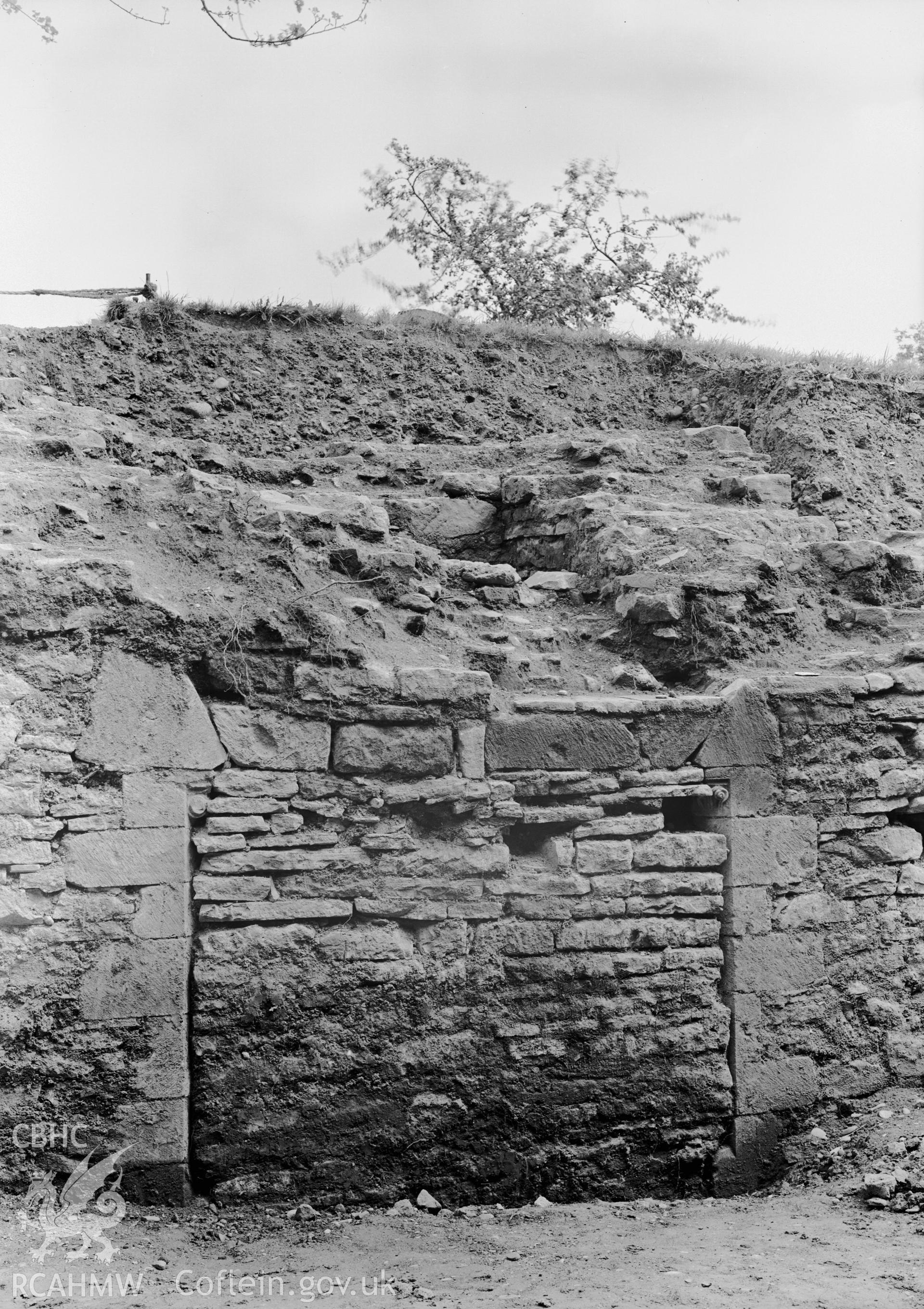 D.O.E photograph of Skenfrith Castle. Excavations.