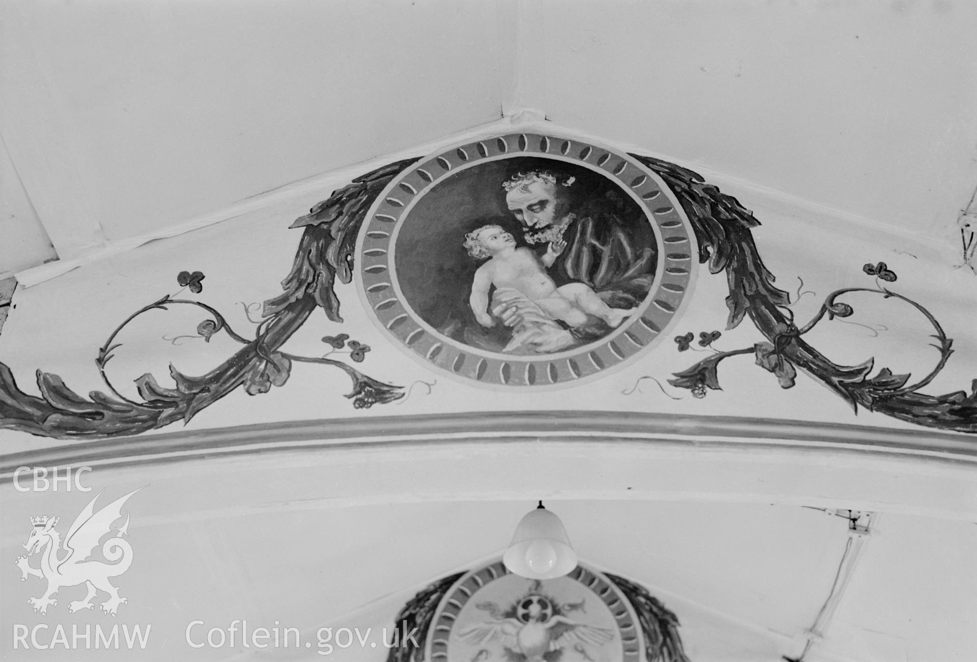 Interior: detail of paintings