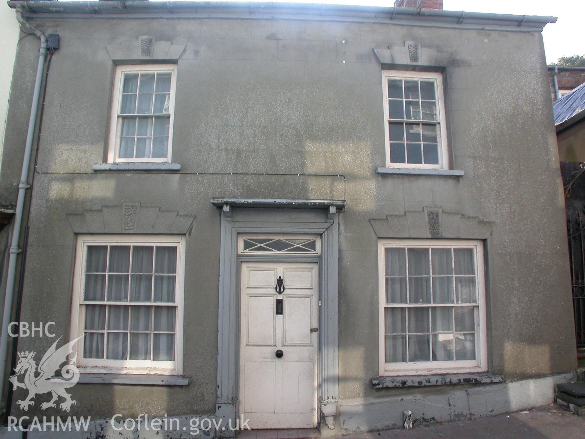 Front (North) elevation of house.