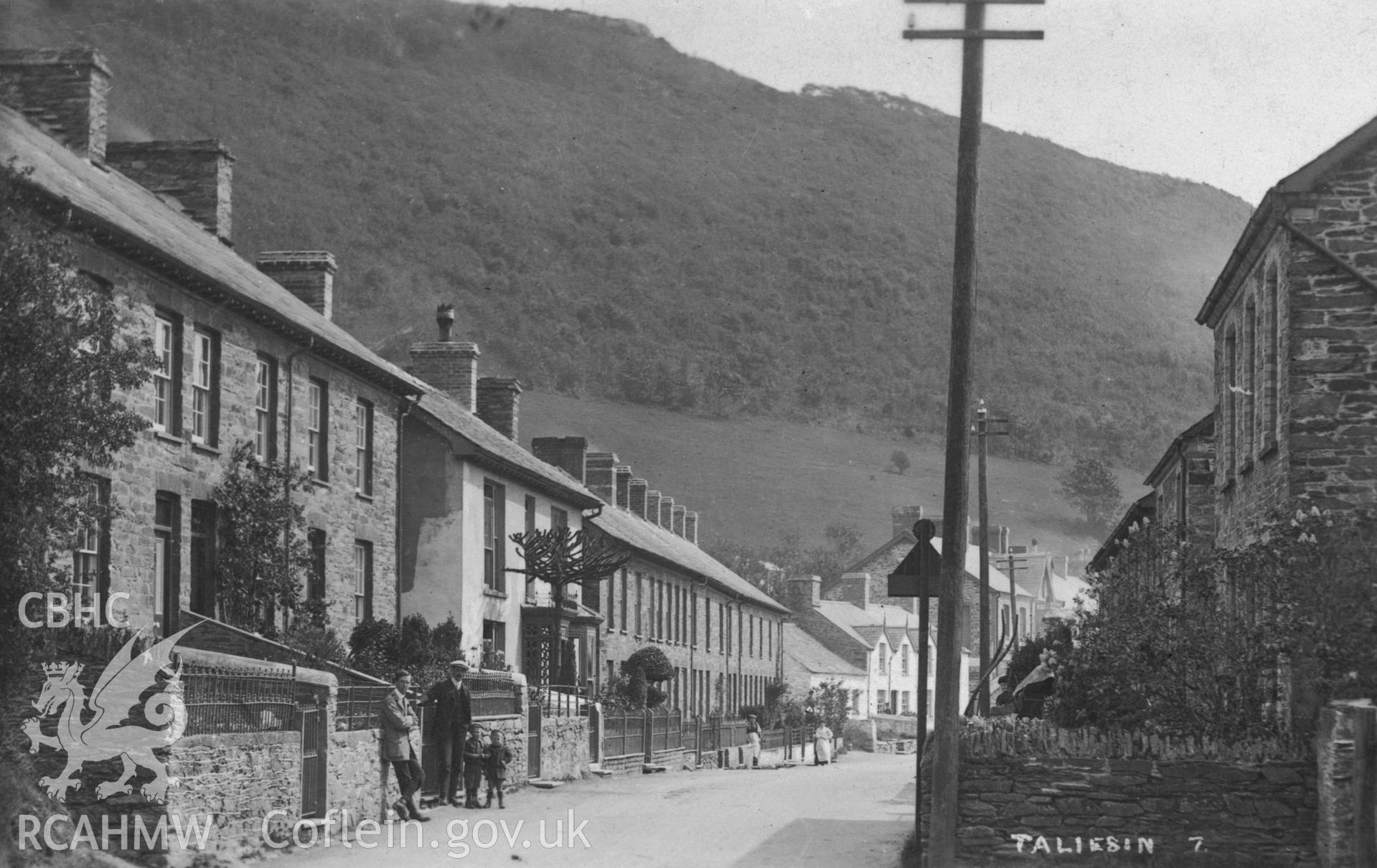 Digital copy of postcard showing Taliesin. Dated early 20th c.  Loaned for copying by Charlie Downes.