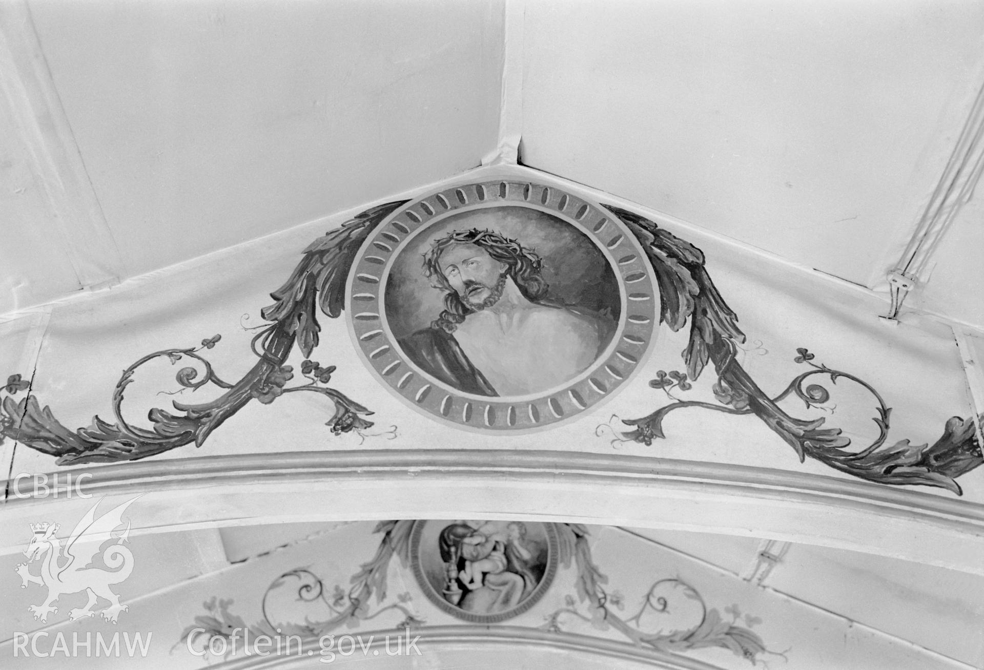 Interior: detail of paintings