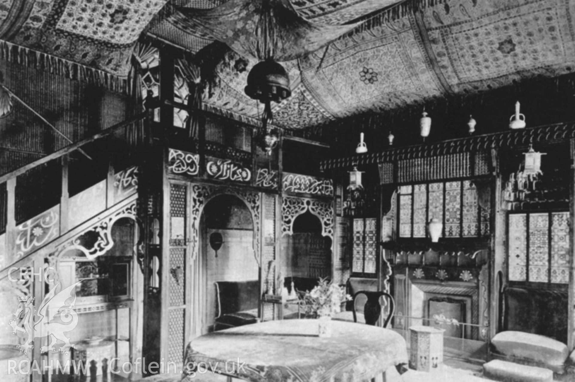 Interior, the oriental room , copied from 1919 estate sales particulars