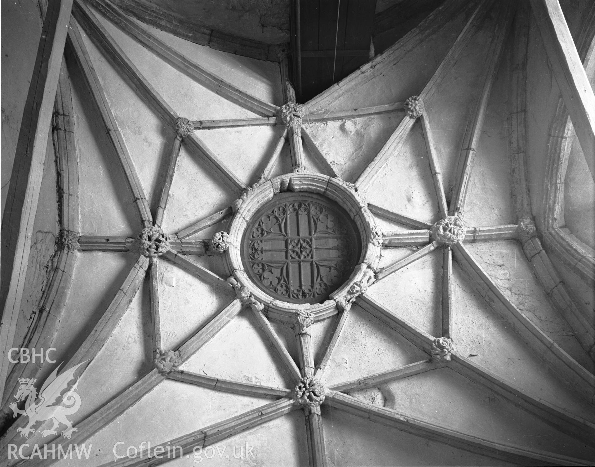 View of the ground floor of the vault in the tower at St Marys Church