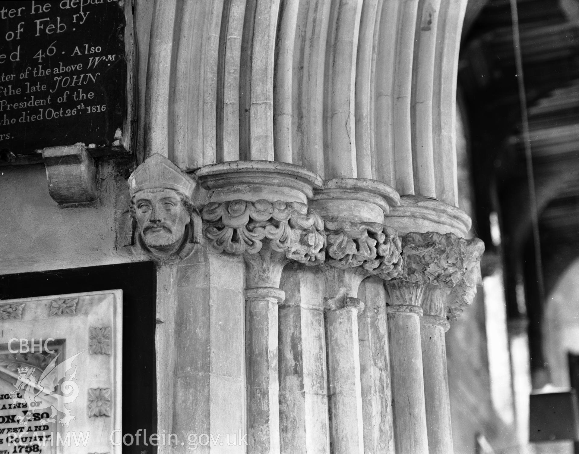 Detail of the south respond on the north-east face of St Marys Church