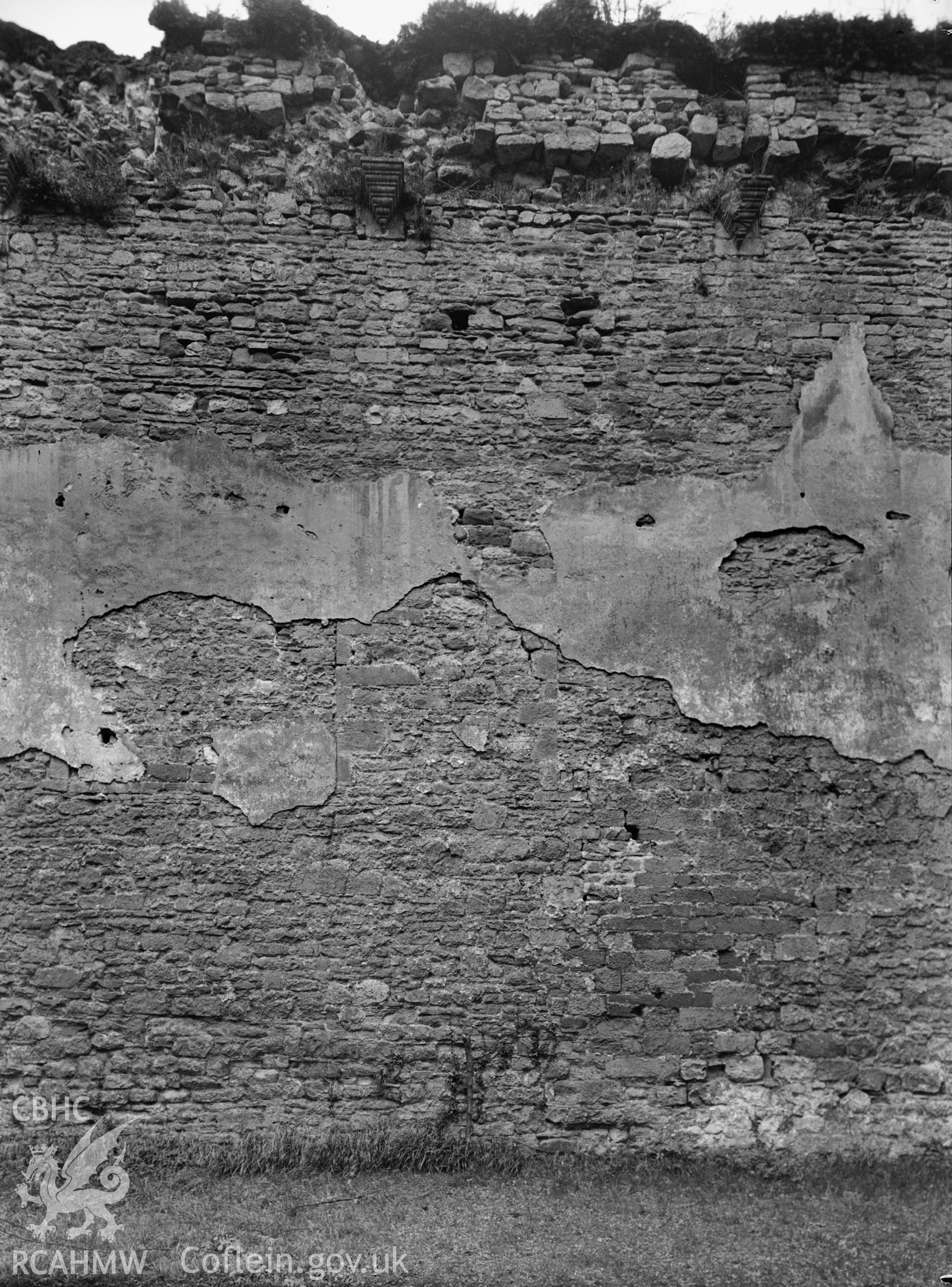 Close-up of walling.