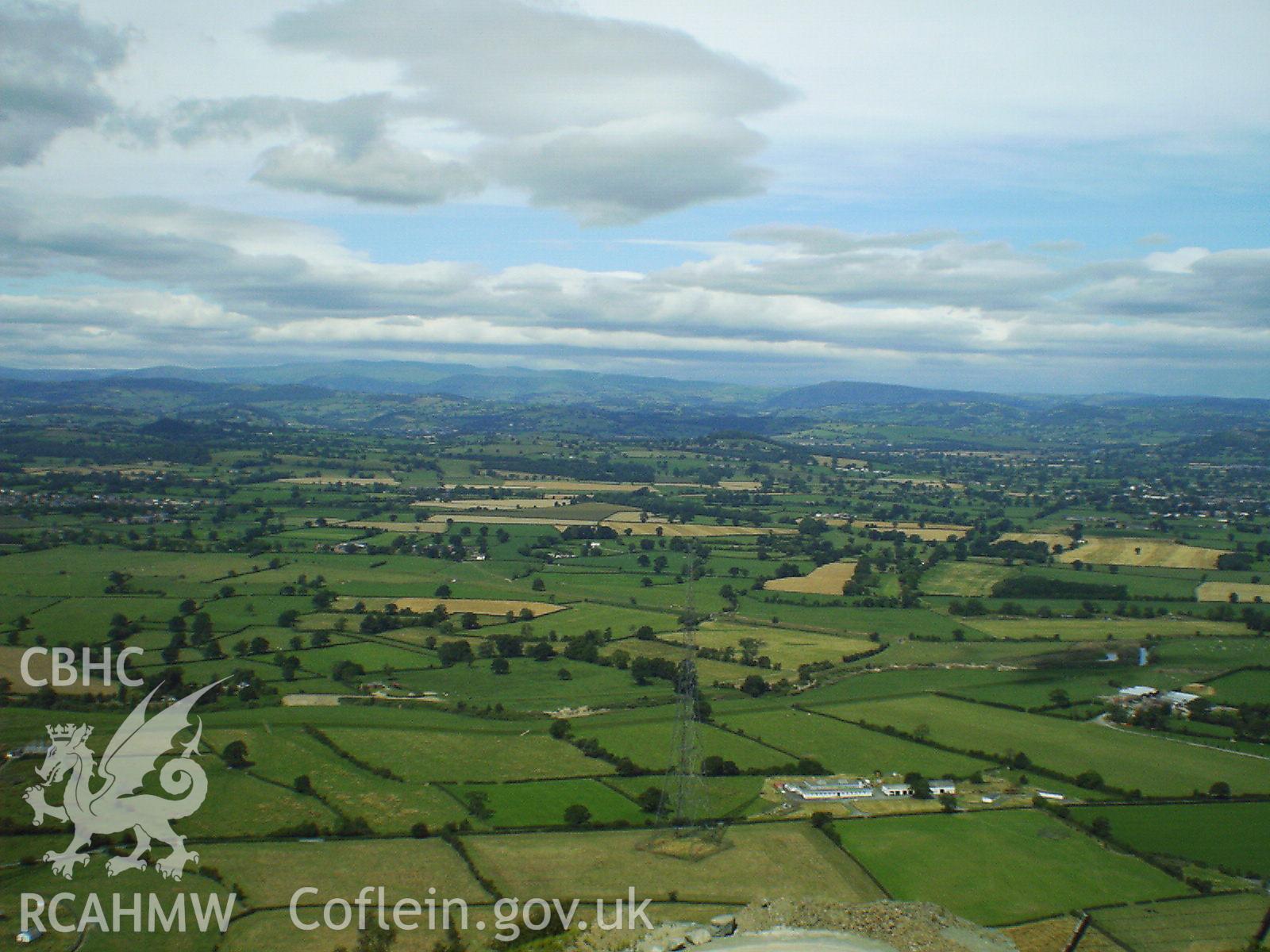 Colour digital photograph showing the countryside to the West of the site.